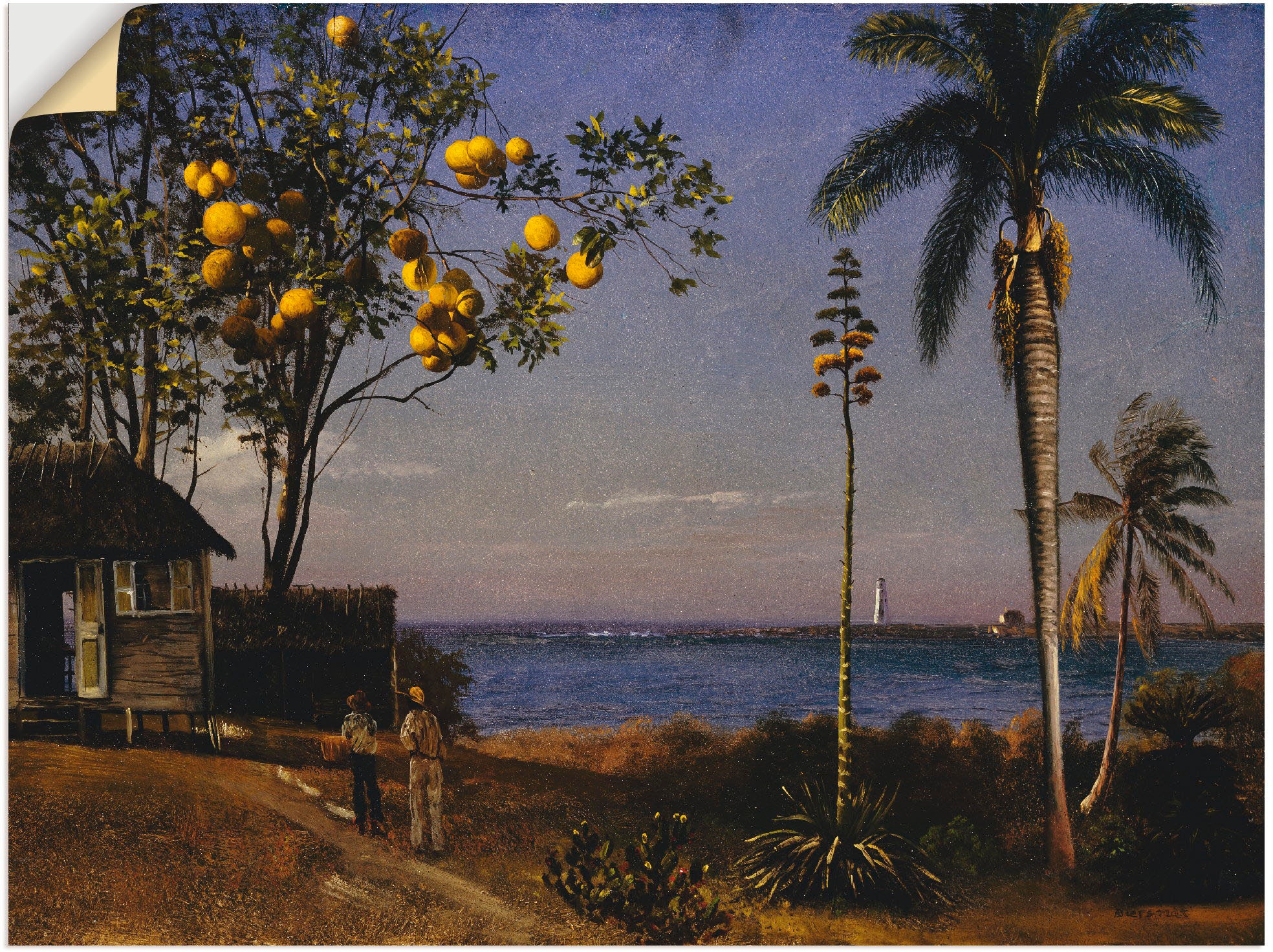 Image of Artland Wandbild »Tropische Landschaft.«, Gewässer, (1 St.), in vielen Grössen & Produktarten -Leinwandbild, Poster, Wandaufkleber / Wandtattoo auch für Badezimmer geeignet bei Ackermann Versand Schweiz