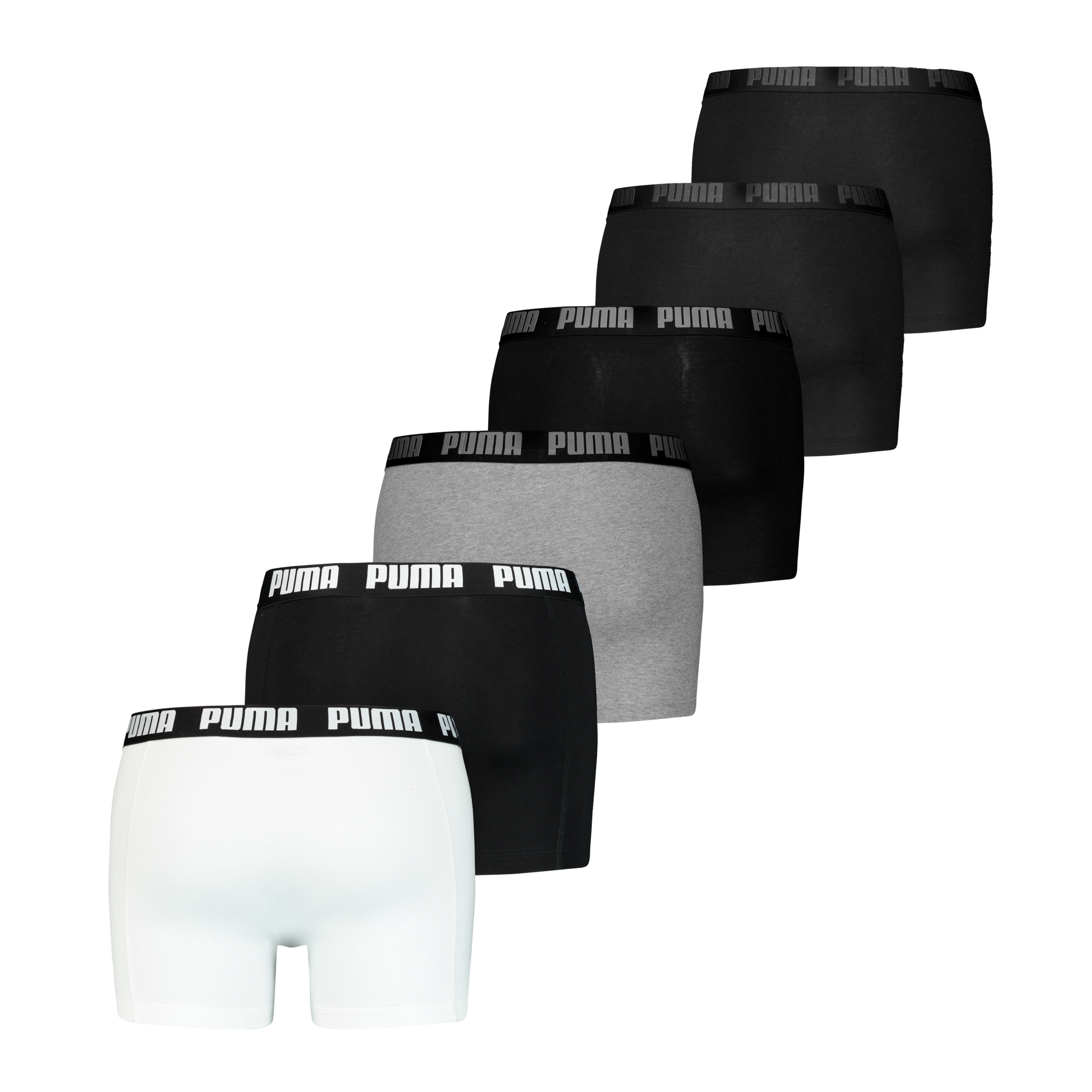 PUMA Boxershorts »PUMA MEN EVERYDAY BOXER 6P ECOM«, (6er Pack), Elastischer Logobund, Stretchmaterial, ohne Eingriff
