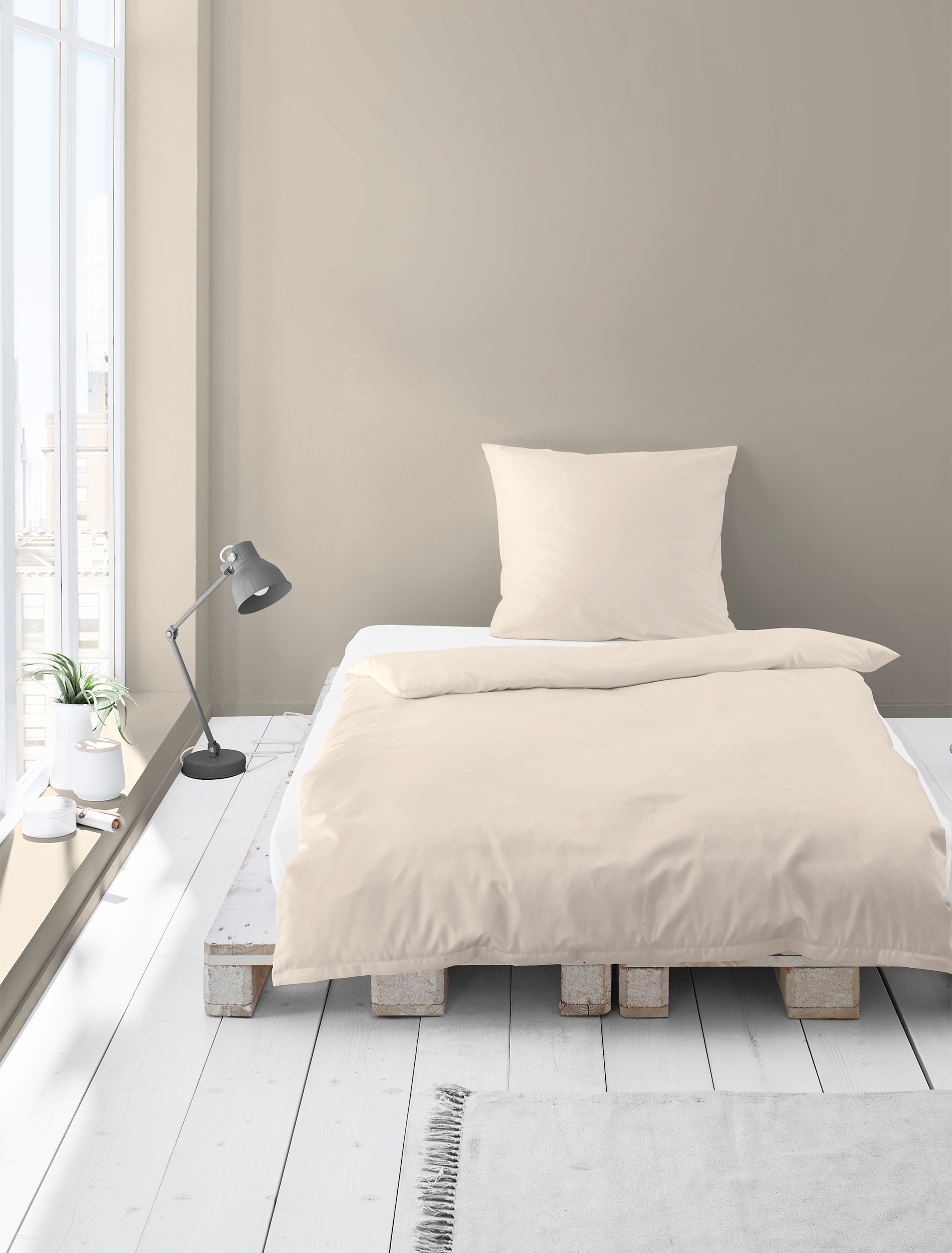 BIERBAUM Bettwäsche »Biber Uni«, Schlichtes Unidesign: Zeitlos und stilvoll für jedes Schlafzimmer