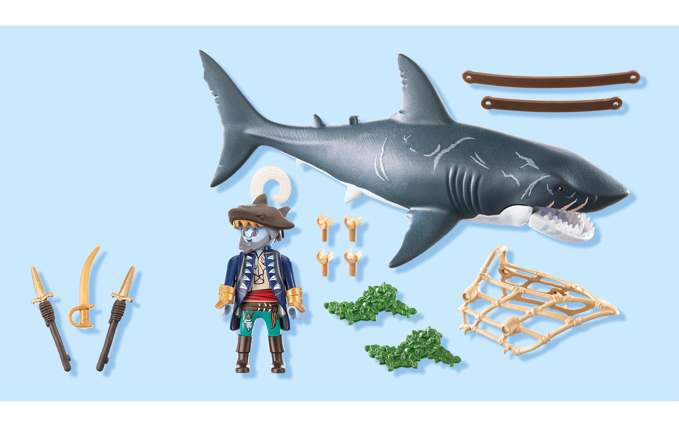 Playmobil® Spielbausteine »Gefahr durch Riesenhai 71793«, (21 St.)