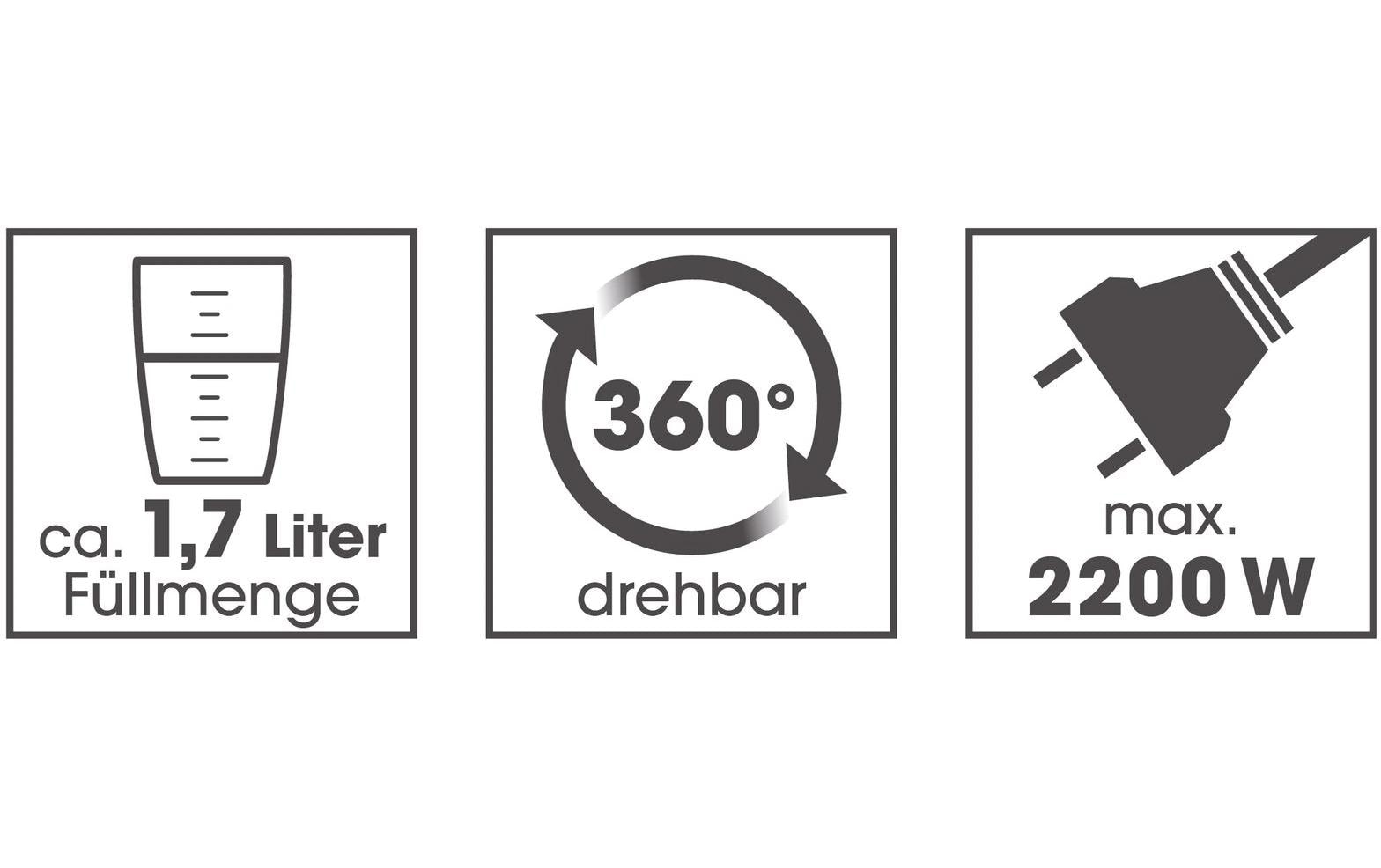GOURMETmaxx Chauffe-eau »1,7 l« 1,7 l 2200 W