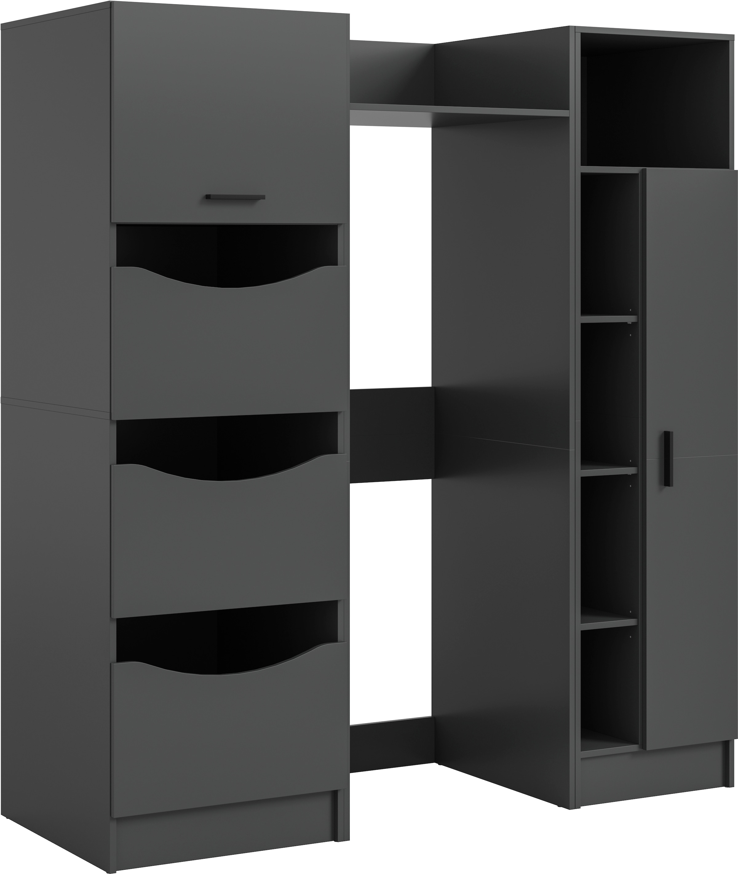 welltime Badmöbel-Set »FALAS,  3-teilig, Hauswirtschaftsraum Set, Breite 176 cm« Set, 1x Wäscheschrank, 1x Waschmaschinenumbauschrank, 1x Mehrzweckschrank, 3 Stk. tlg.