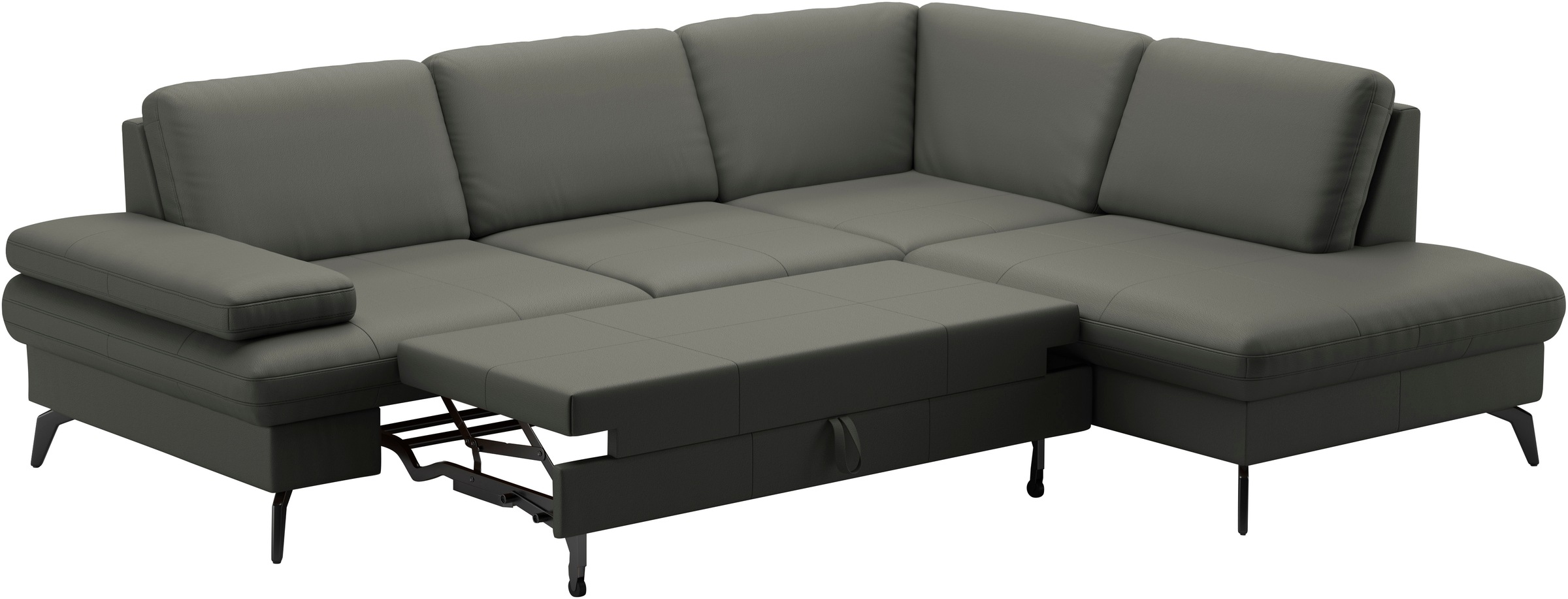 sit&more Ecksofa »Morris L-Form, inkl. Sitztiefenverstellung«, wahlweise mit Armteilverstellung, Bettfunktion & Bettkasten