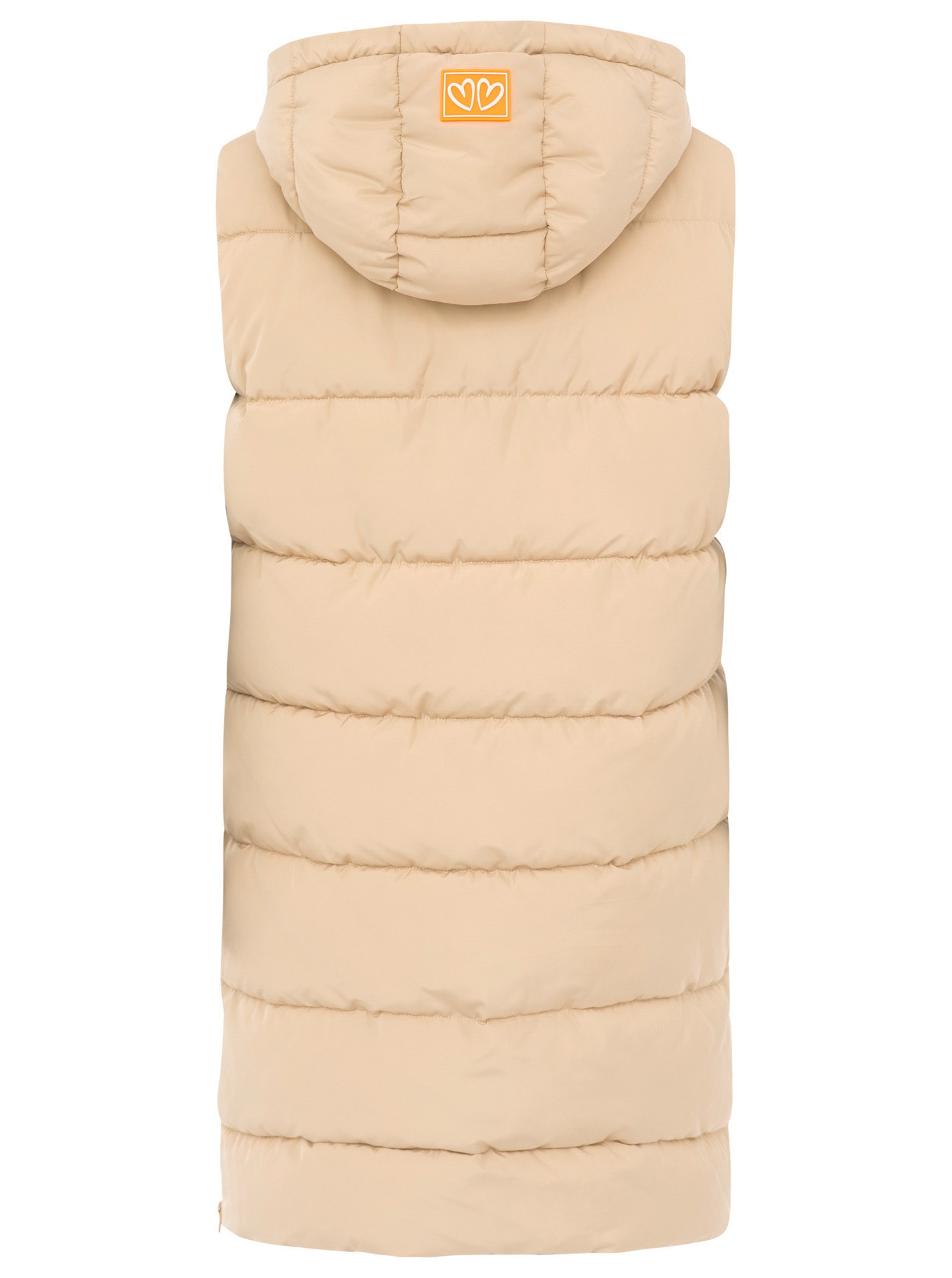 Zwillingsherz Gilet long »„Leo“« avec capuche, fermeture éclair à l'avant et sur les côtés, poches, détails léopard,