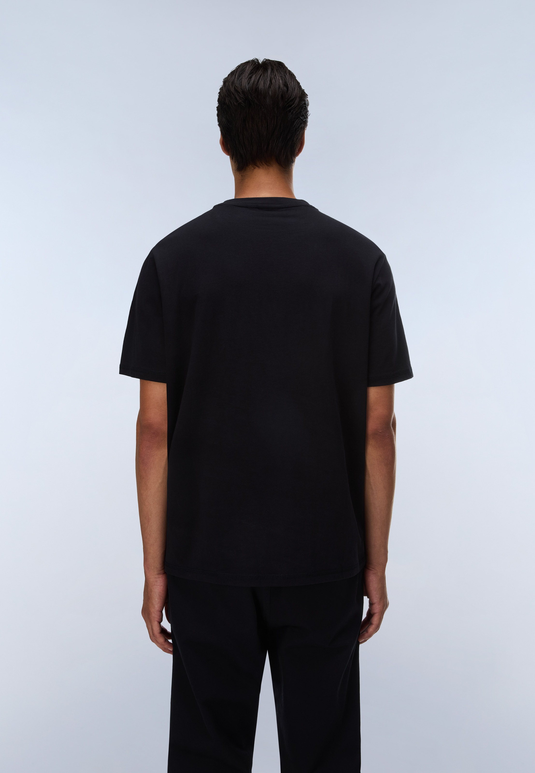 Napapijri T-shirt »S-FLAG TIKI SS BLACK BEAUTY« avec encolure ronde, en coton, coupe T-shirt, longueur normale
