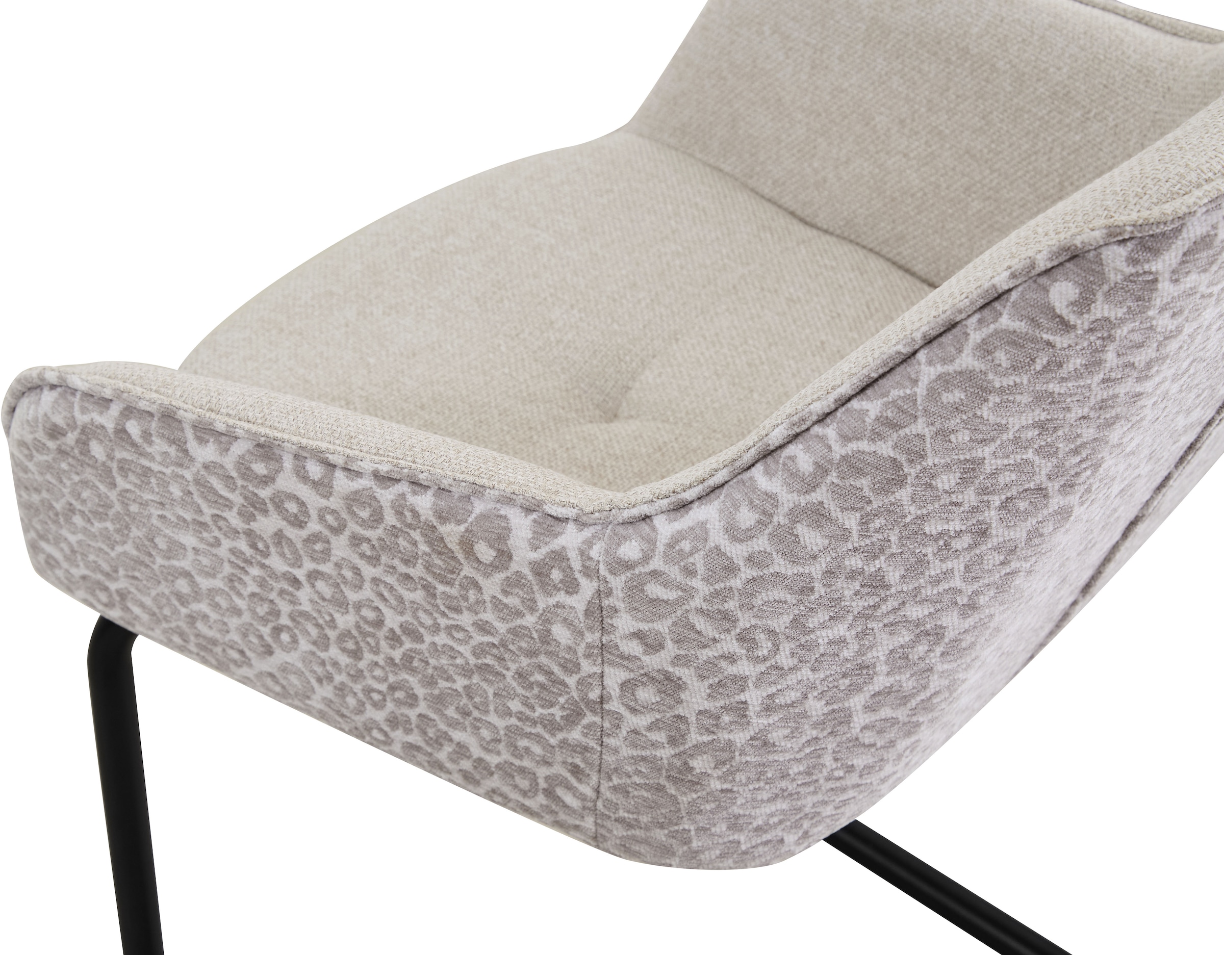 GOODproduct Chaise cantilever »Albany, 2er-Set« (Ensemble) 2 cuismoderner Freischwinger mit Leopardenlook und hochwertigem Webstoff