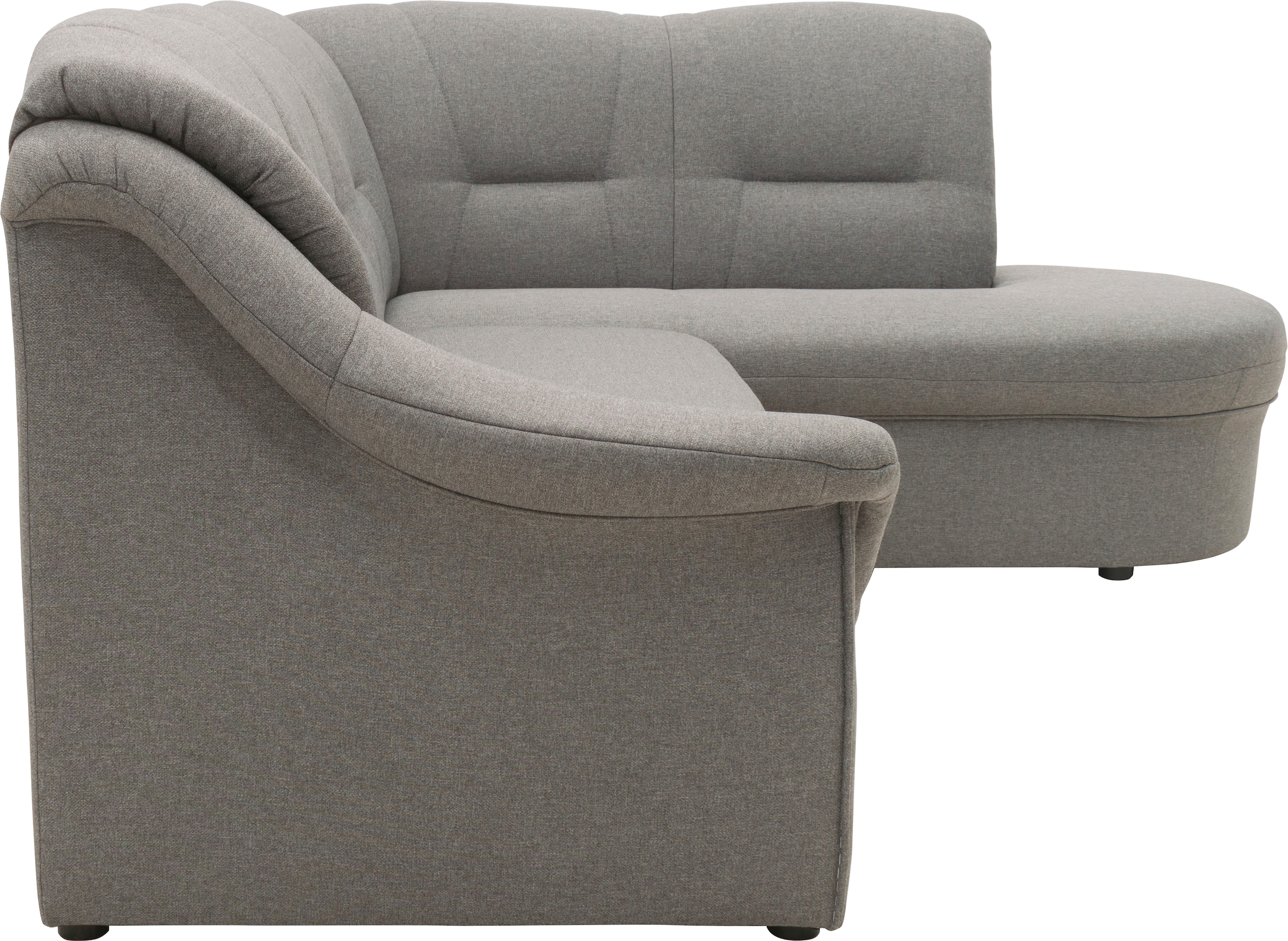 DOMO collection Ecksofa »Faenza für kleine Räume, Stellmasse 232,176cm, komfortabel, L-Form«, mit Ottomane, zeitlos, elegante Armlehnen, wahlweise mit Bettfunktion