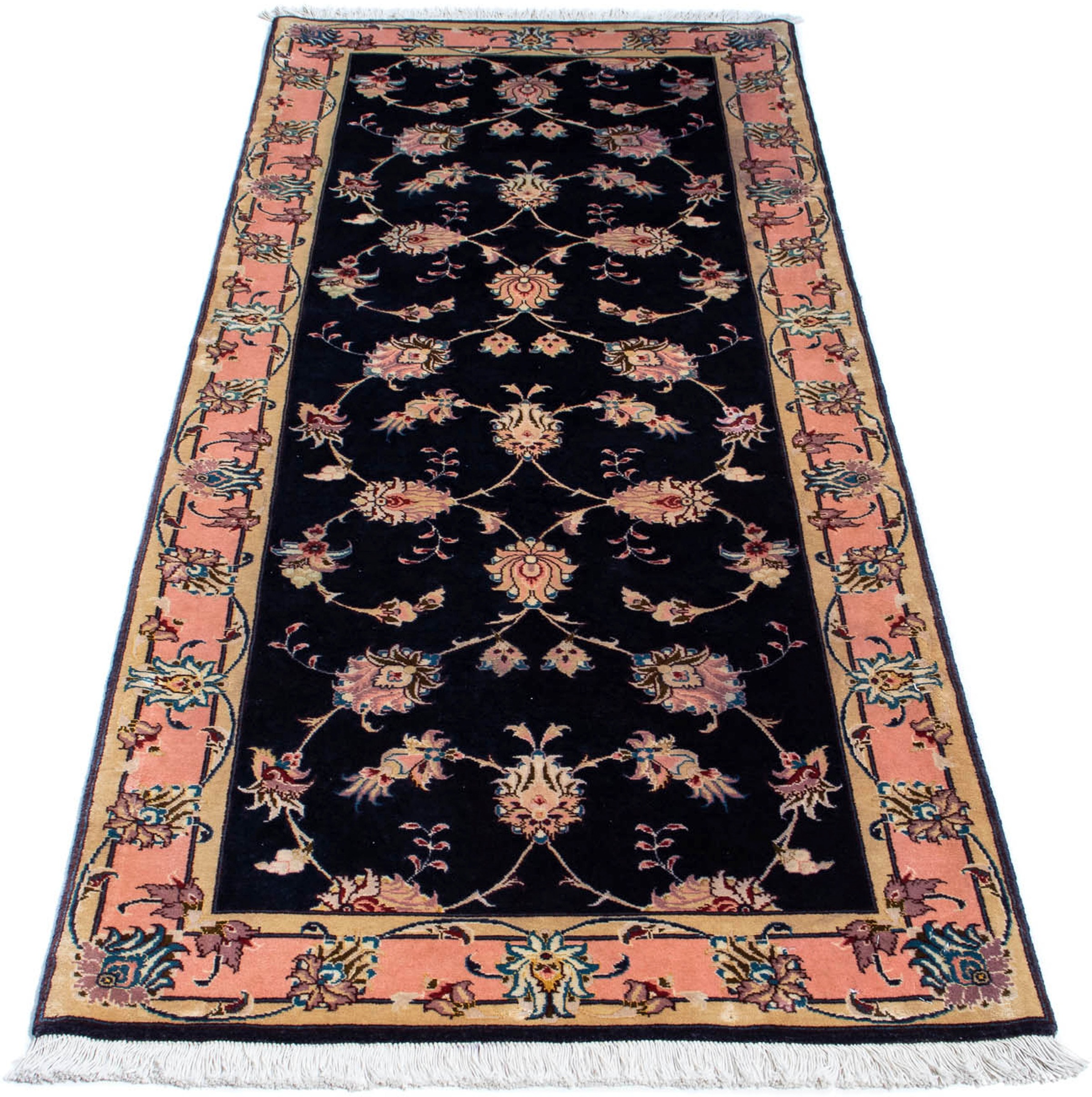 Image of morgenland Orientteppich »Perser - Täbriz - Royal - 200 x 74 cm - dunkelblau«, rechteckig, 7 mm Höhe, Wohnzimmer, Handgeknüpft, Einzelstück mit Zertifikat bei Ackermann Versand Schweiz