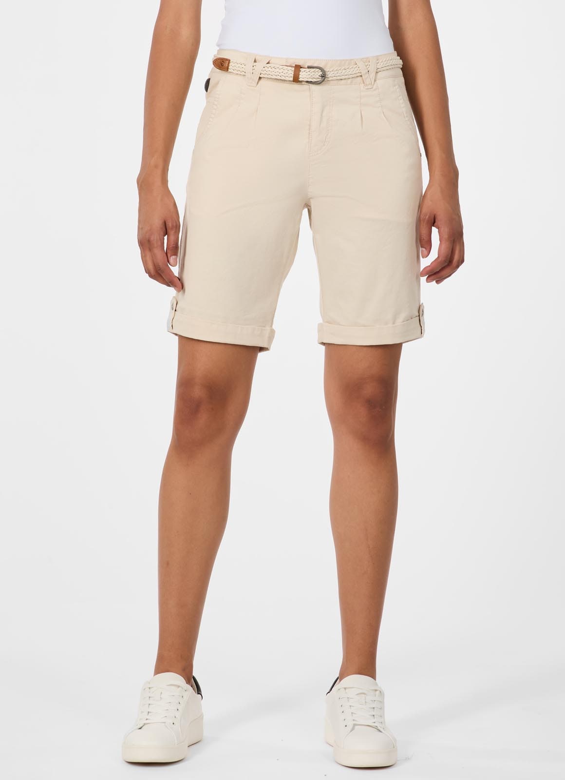 Ragwear Bermuda »YOTO«  Twill élastique, légèrement peigné et avec ceinture