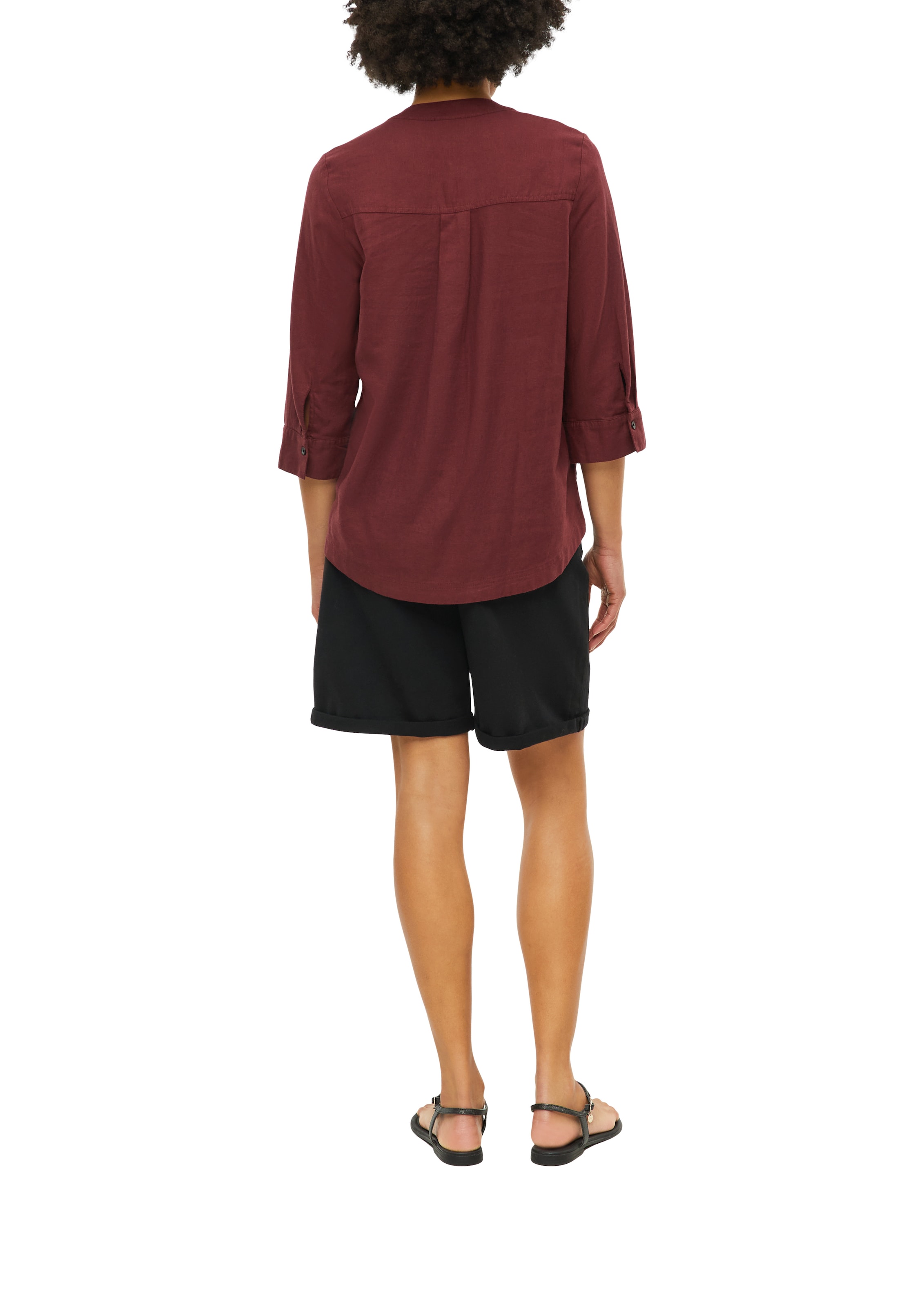 s.Oliver Chemisier à chemise Relevable, mélange de lin rafraîchissant