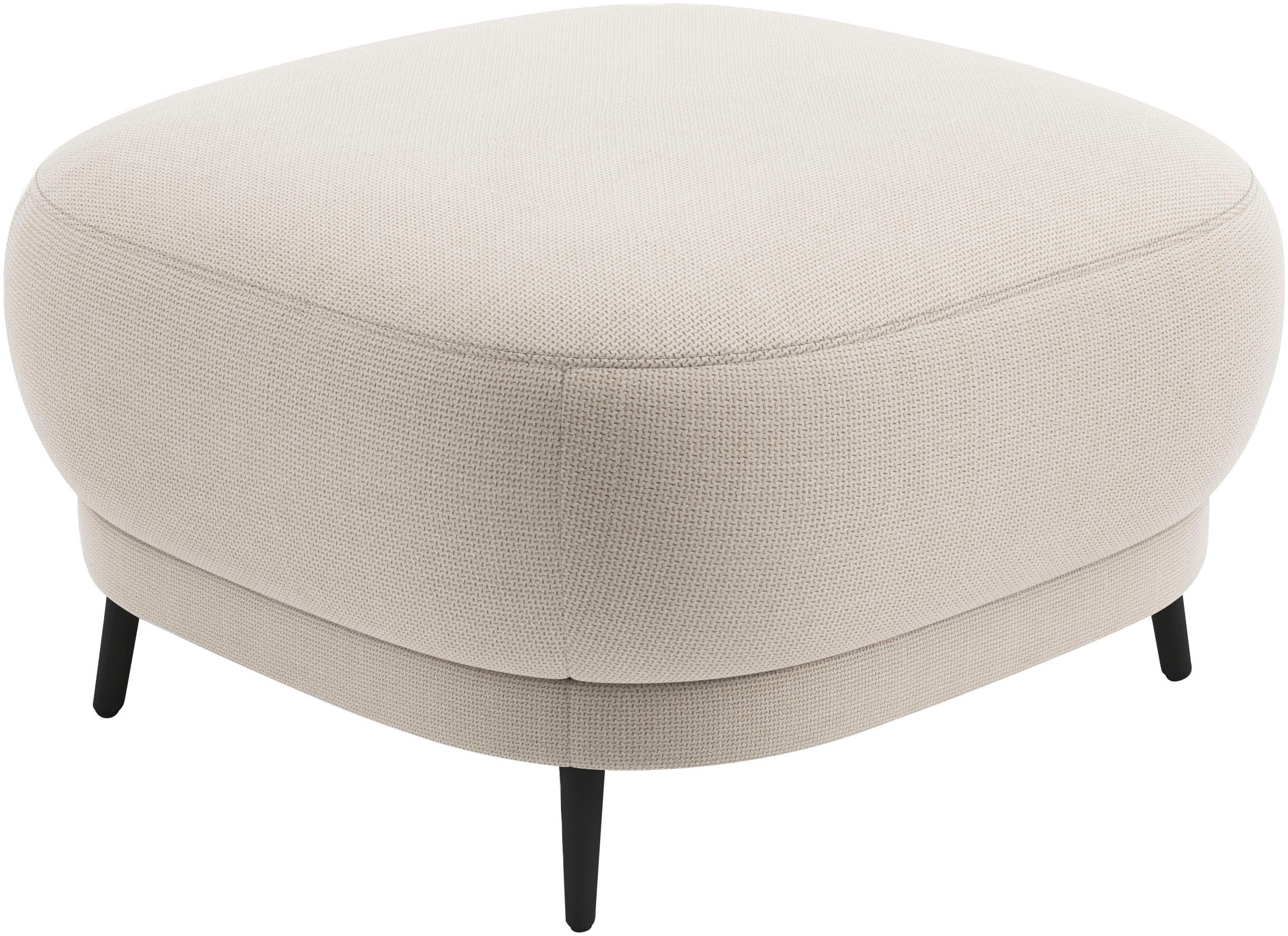 sit&more Polsterhocker »Blues« mit Metallfüssen, schwarz-matt