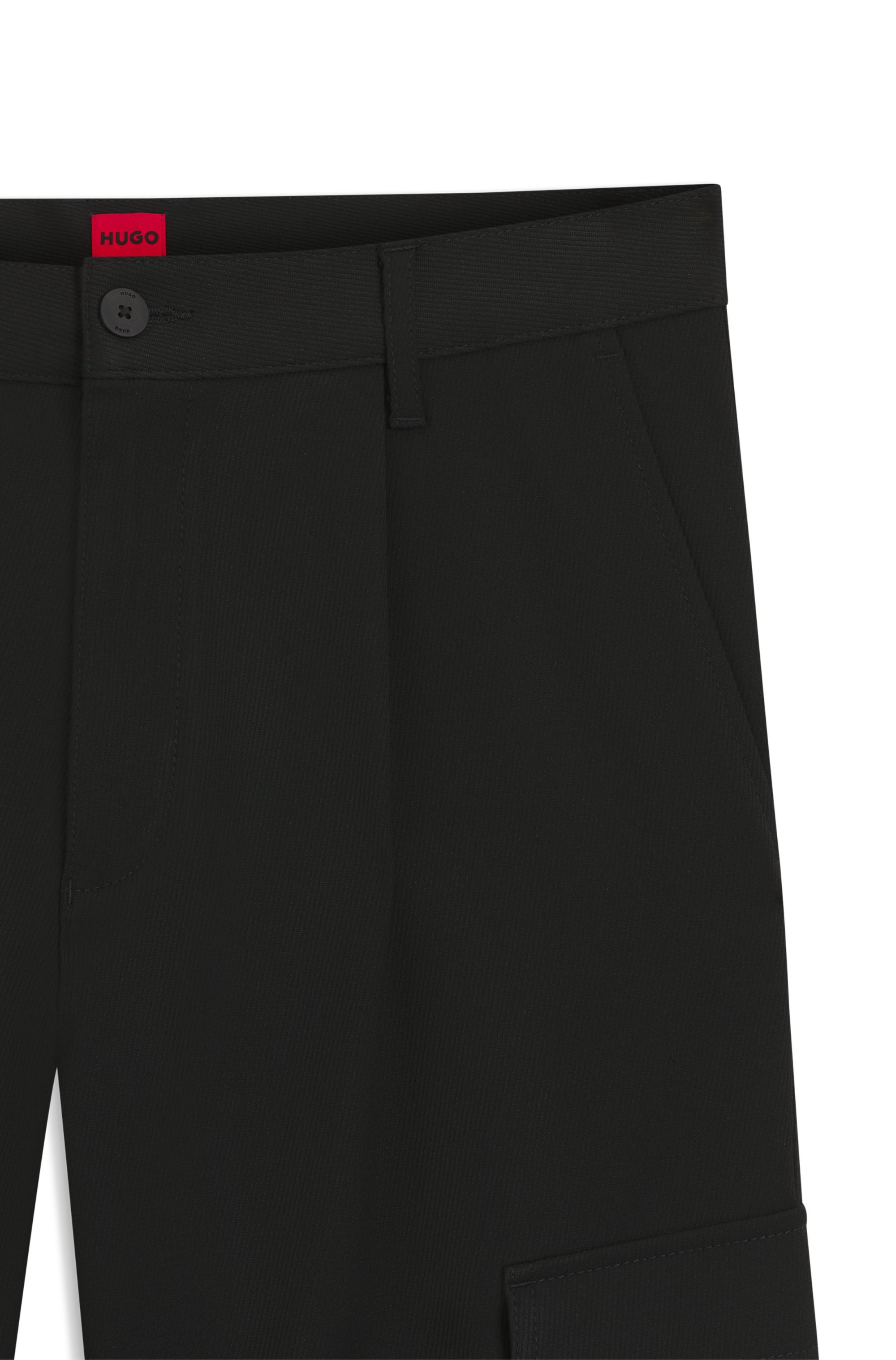 HUGO Pantalon cargo »Glavin«  Slim Fit, tapered leg, Bundfalten vorne