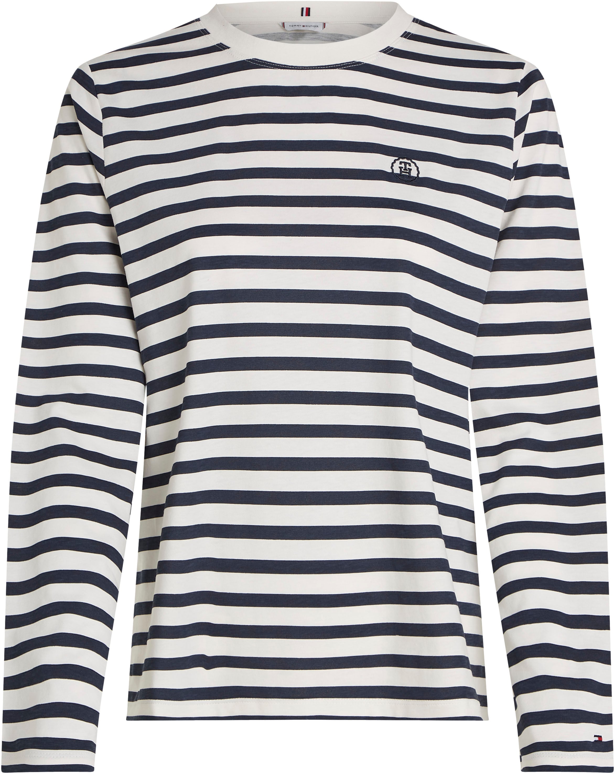 Tommy Hilfiger Langarmshirt »MODERN REG STRIPE C-NK LS«, in gestreifter Optik mit Tommy Hilfiger Markenlabel