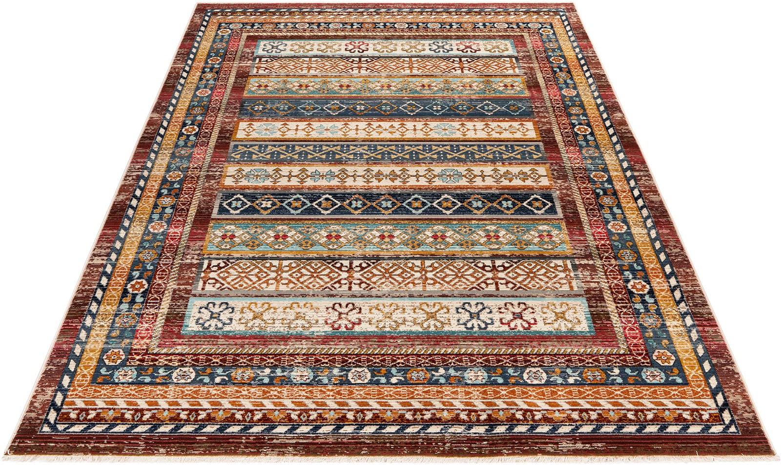Image of Obsession Teppich "My Inca 361" rechteckig 6 mm Höhe Kurzflor, Orient-Optik, Vintage Design, mit Fransen