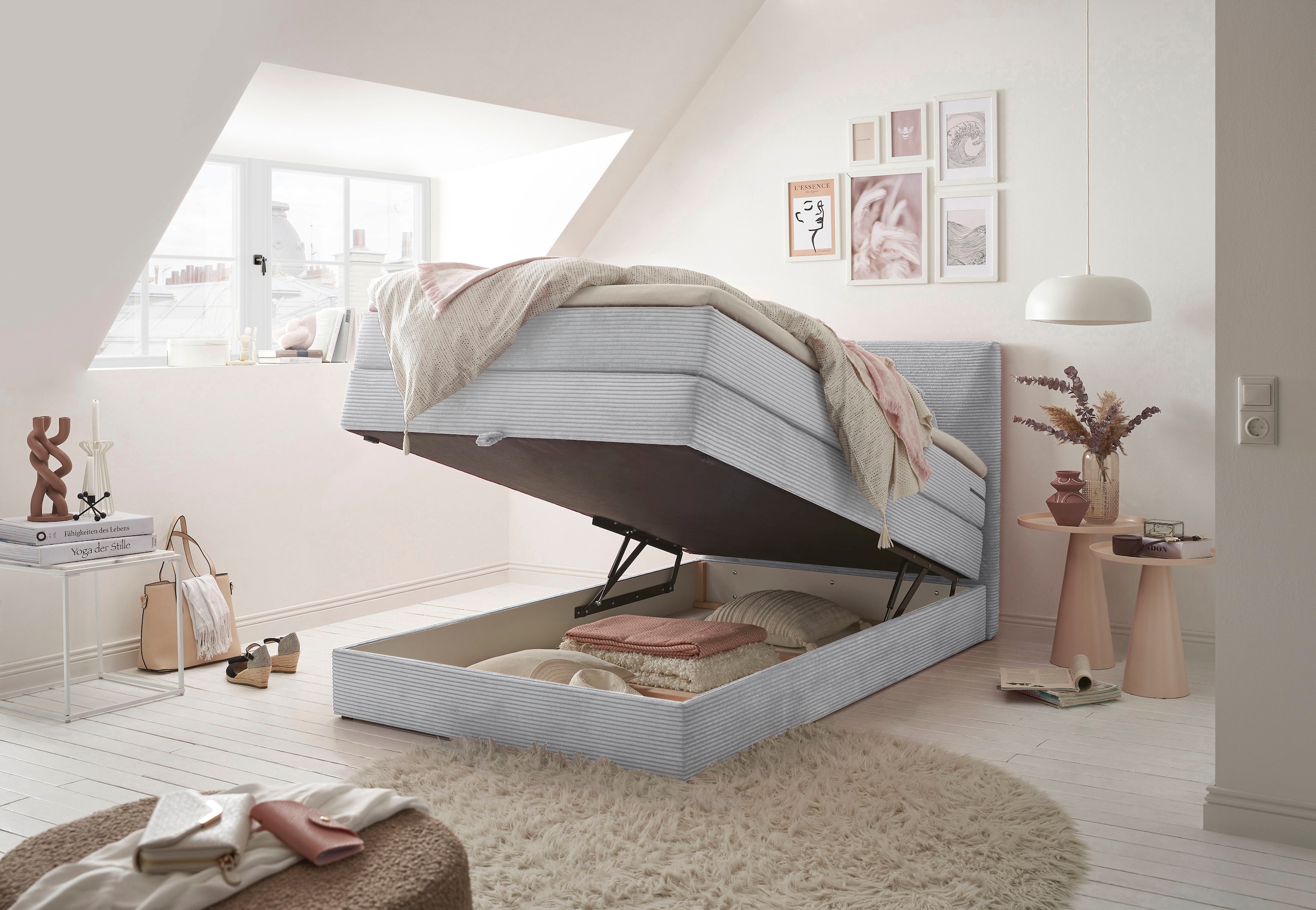 ED EXCITING DESIGN Boxspringbett »Luzern«, inkl. Bettkasten