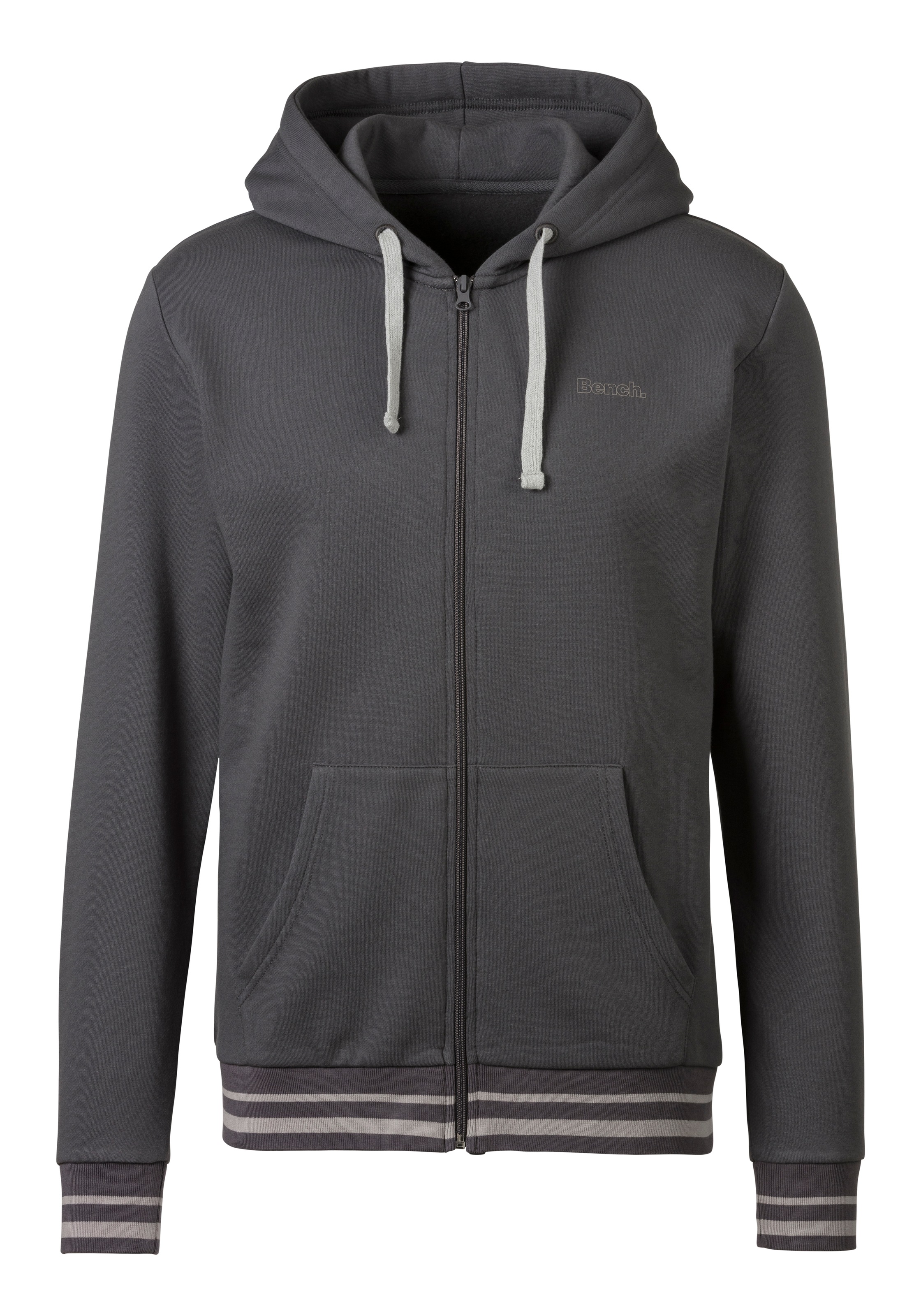 Image of Bench. Kapuzensweatjacke, mit Streifen-Rippbündchen bei Ackermann Versand Schweiz