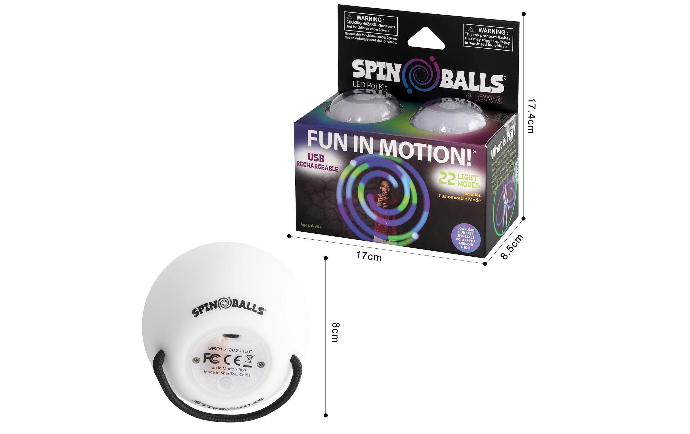 Spielball »SPINBALLS Glow.0 Glow.0 L«