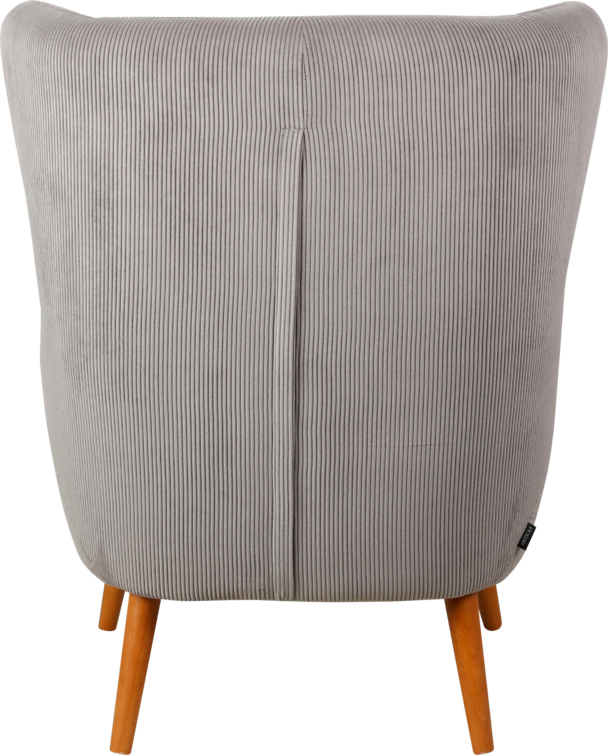 Home affaire Ohrensessel »Yamuna, in Cord,«, mit Sitzpolsterung, Gestell und Füsse aus Massivholz, Sitzhöhe 47 cm