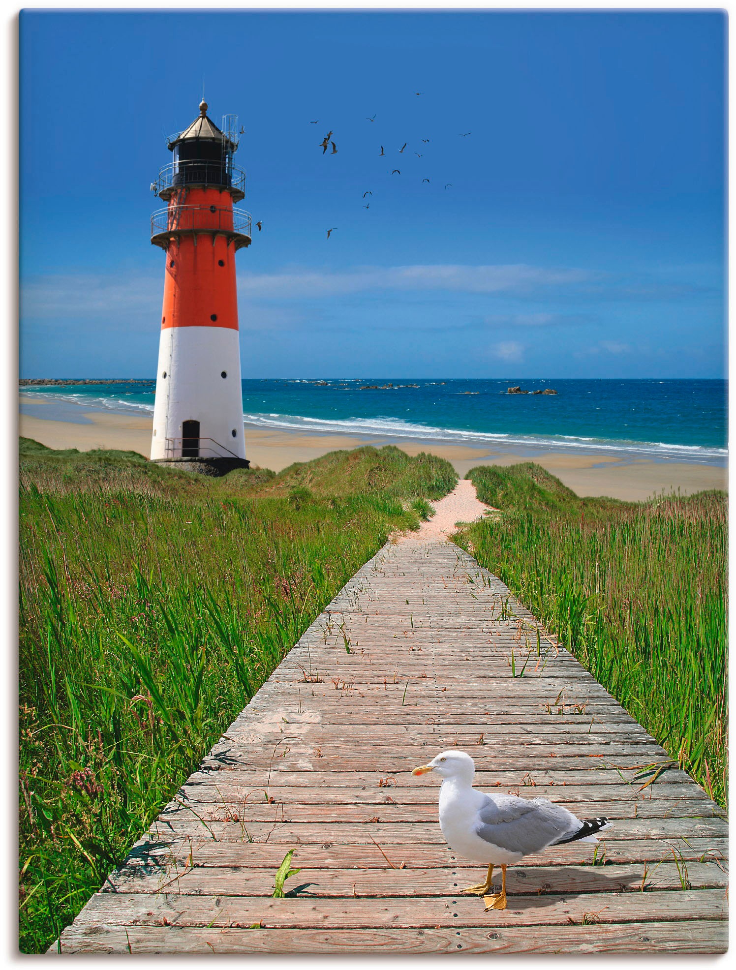 Image of Artland Wandbild »Der Weg zum Meer«, Gebäude, (1 St.), in vielen Grössen & Produktarten -Leinwandbild, Poster, Wandaufkleber / Wandtattoo auch für Badezimmer geeignet bei Ackermann Versand Schweiz