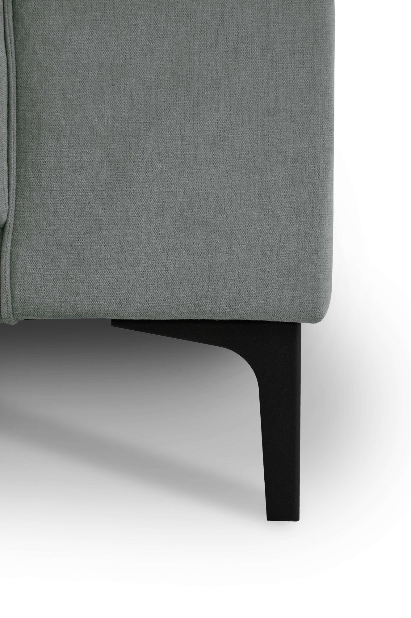 Places of Style Ecksofa »Polsterecke Oland, Struktur, Flachgewebe, Luxus-Microfaser, Boucle«, L-Form, 280 cm, Wellenunterfederung, Skandi-Design, Metallfüsse