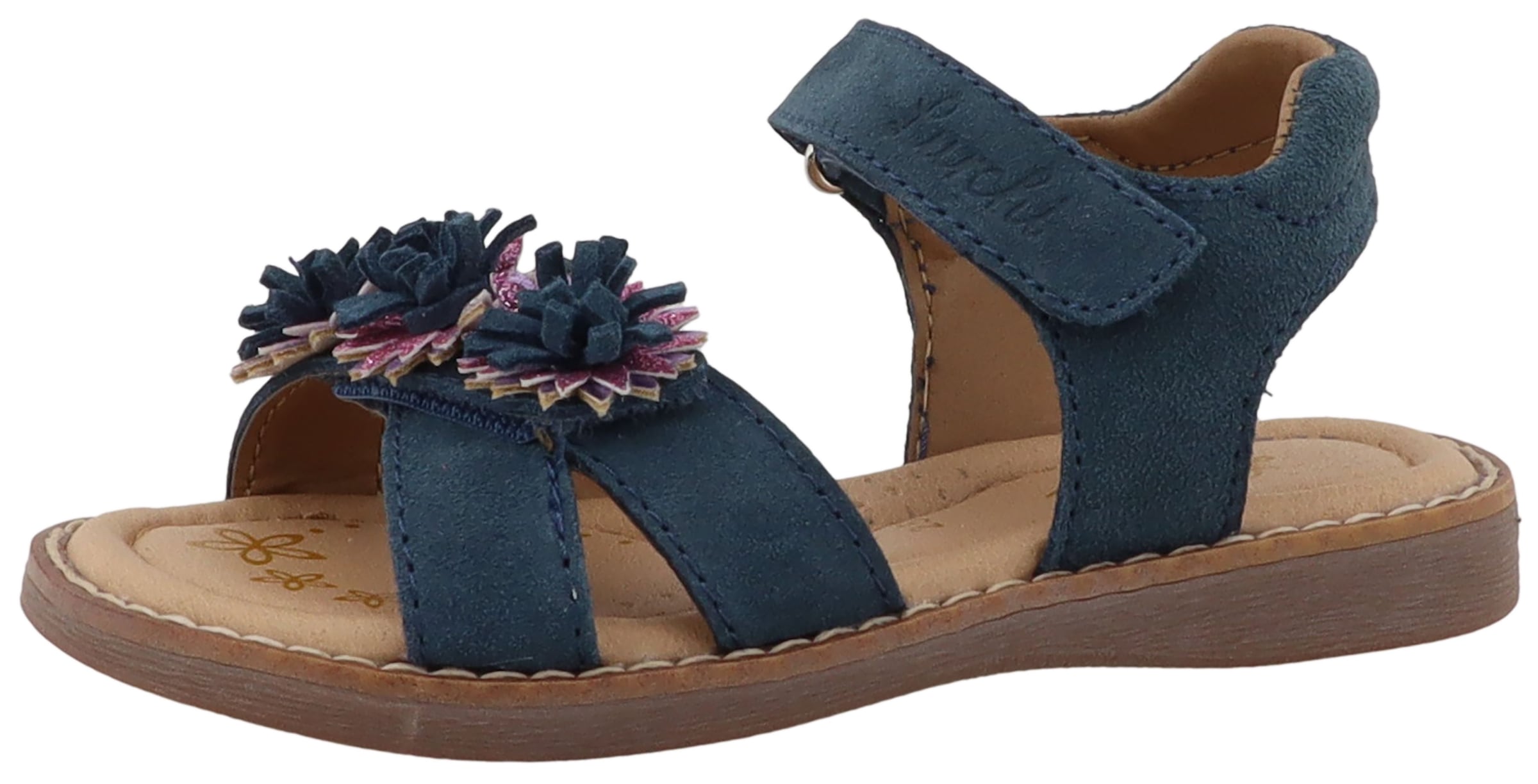 Lurchi Sandale »Loona«  chaussure à scratch avec application fleur, gabarit de taille à télécharger