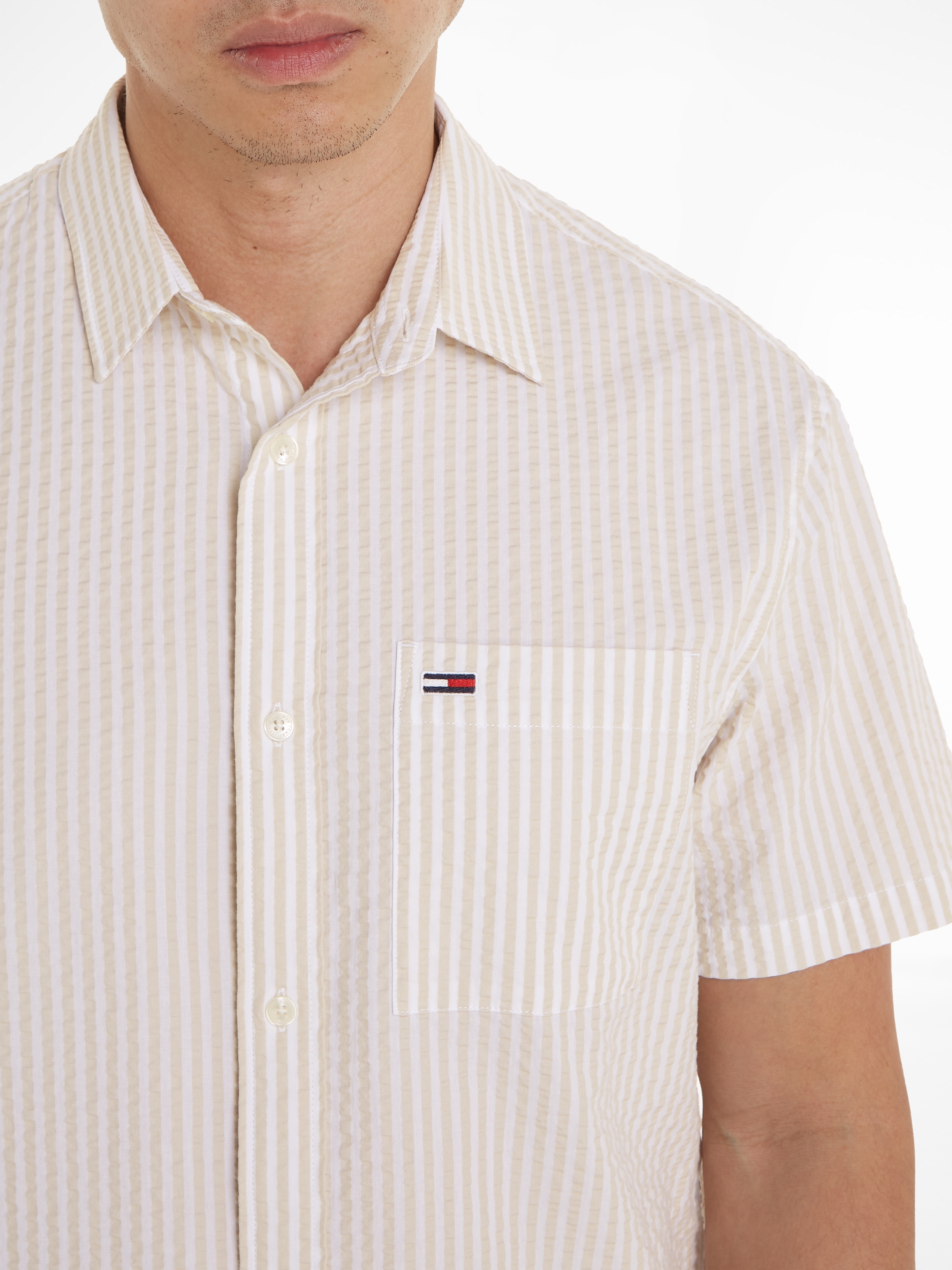 Tommy Jeans Kurzarmhemd »TJM REG STRIPE SEERSUCKER SHIRT«