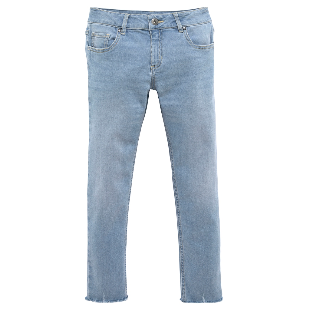 Arizona 7/8-Jeans, mit geschnittener Hosensaumkante