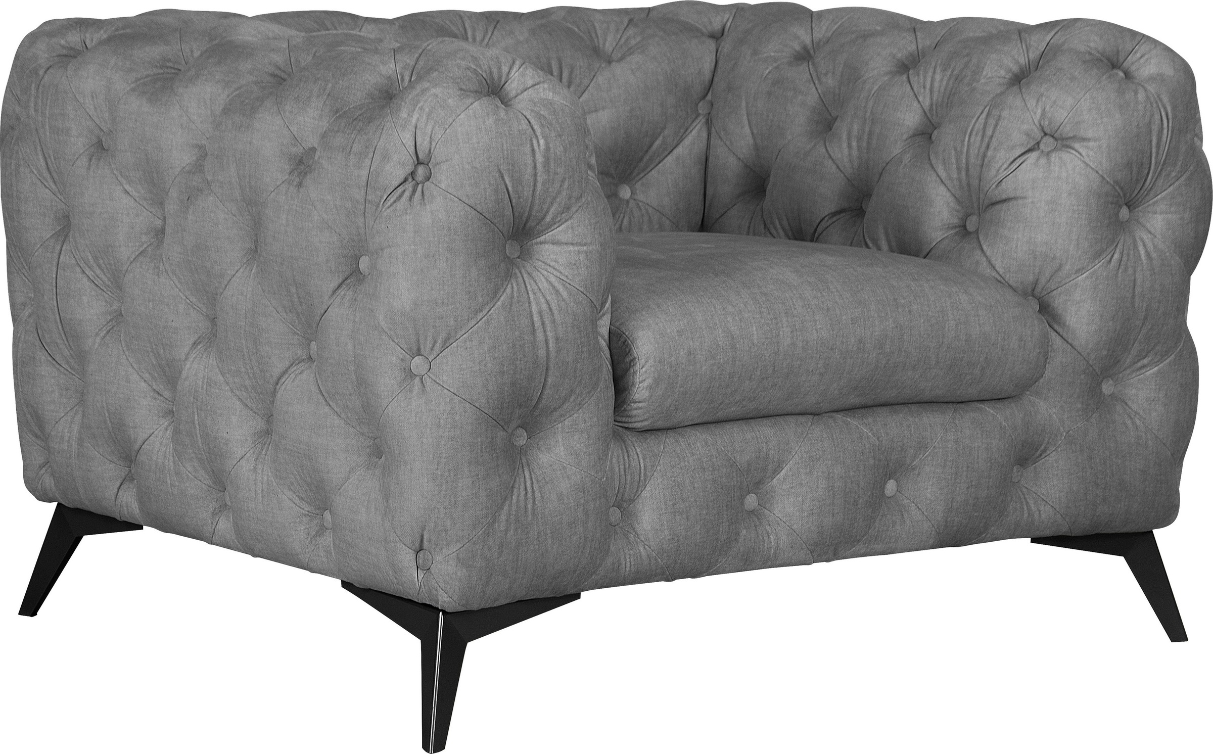Leonique Chesterfield-Sessel »Glynis Sessel«, aufwändige Knopfheftung, moderne Chesterfield Optik, Fussfarbe wählbar