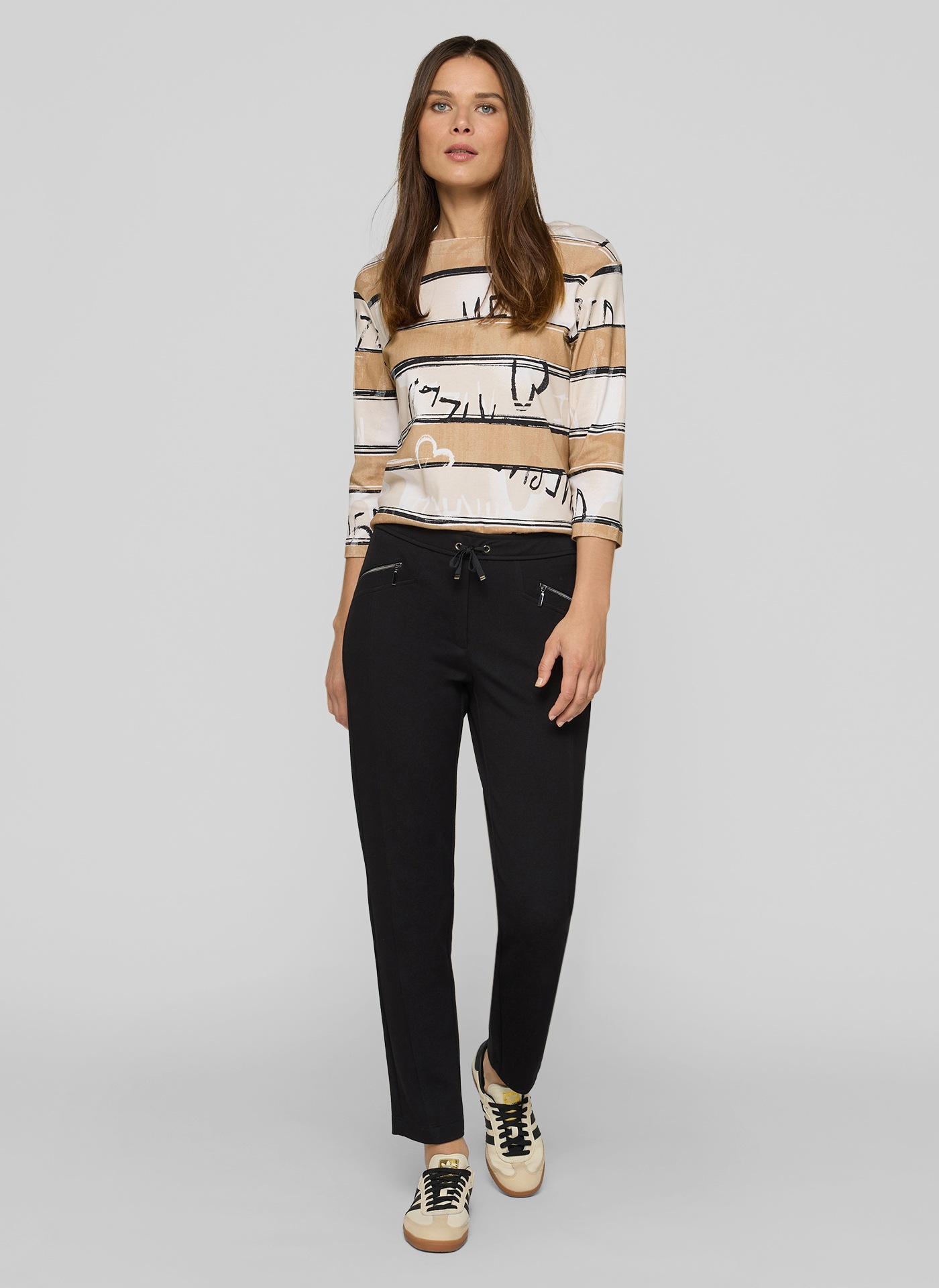 Rabe 3/4-Arm-Shirt mit All-Over Schriftzüge