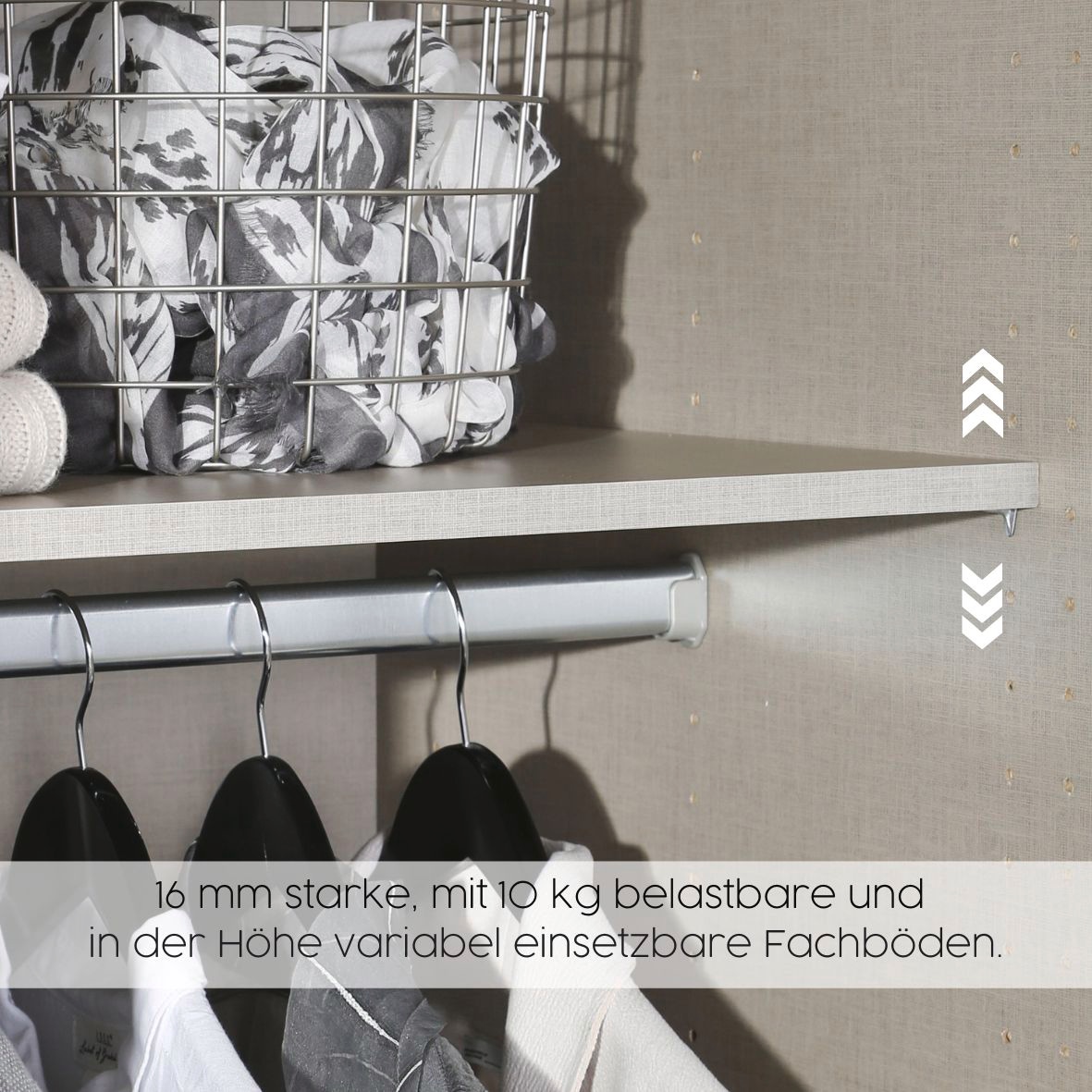 GOODproduct Armoire à portes battantes »Kleiderschrank Kleiderschränke Schrank Garderobe AGORDO mit Glasfront« en deux couleurs de poignées, largeurs 91-405 cm,  aménagement intérieur réfléchi, en 8 largeurs et 2 hauteurs MADE IN GERMANY