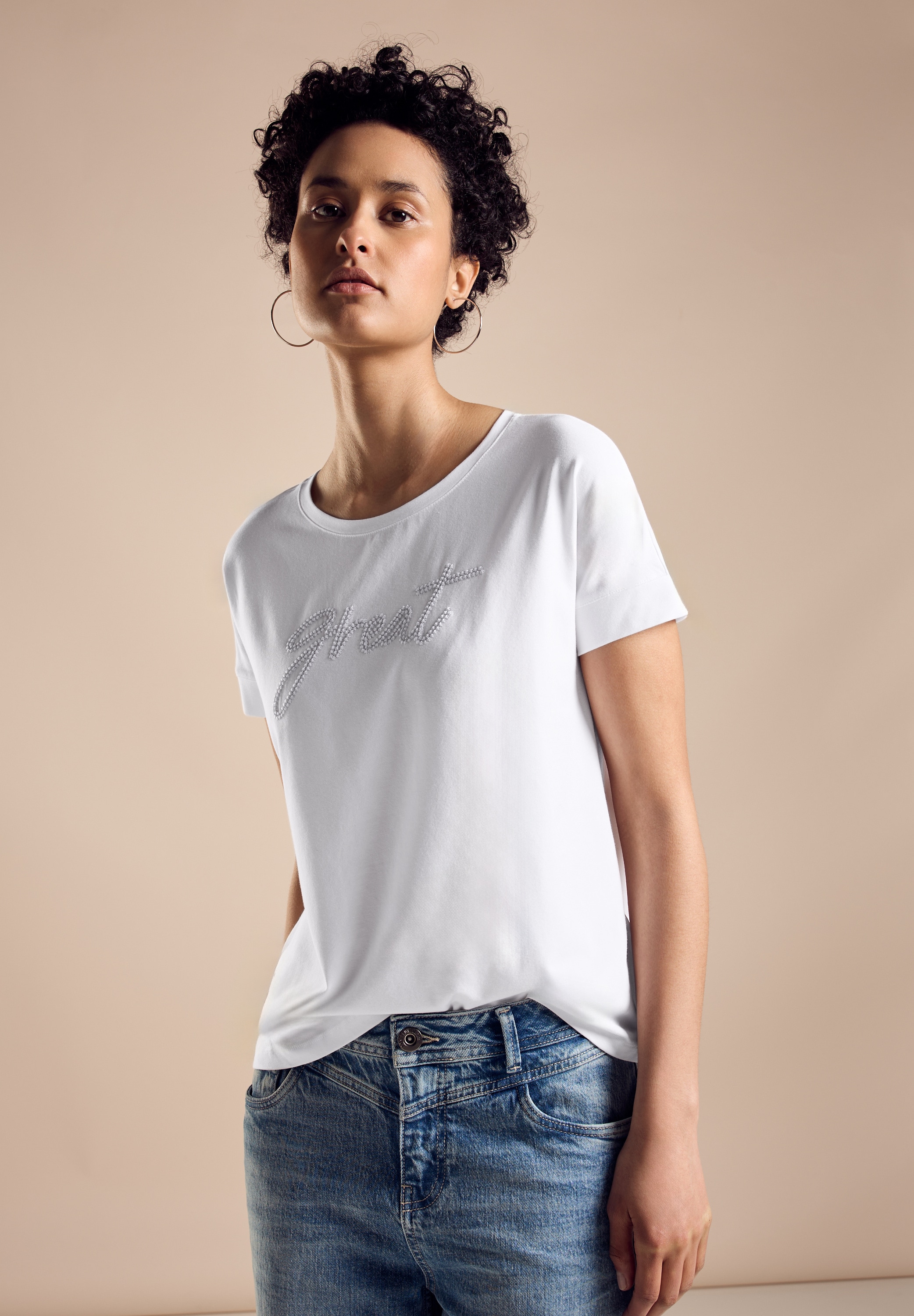 STREET ONE Shirttop, mit Wording