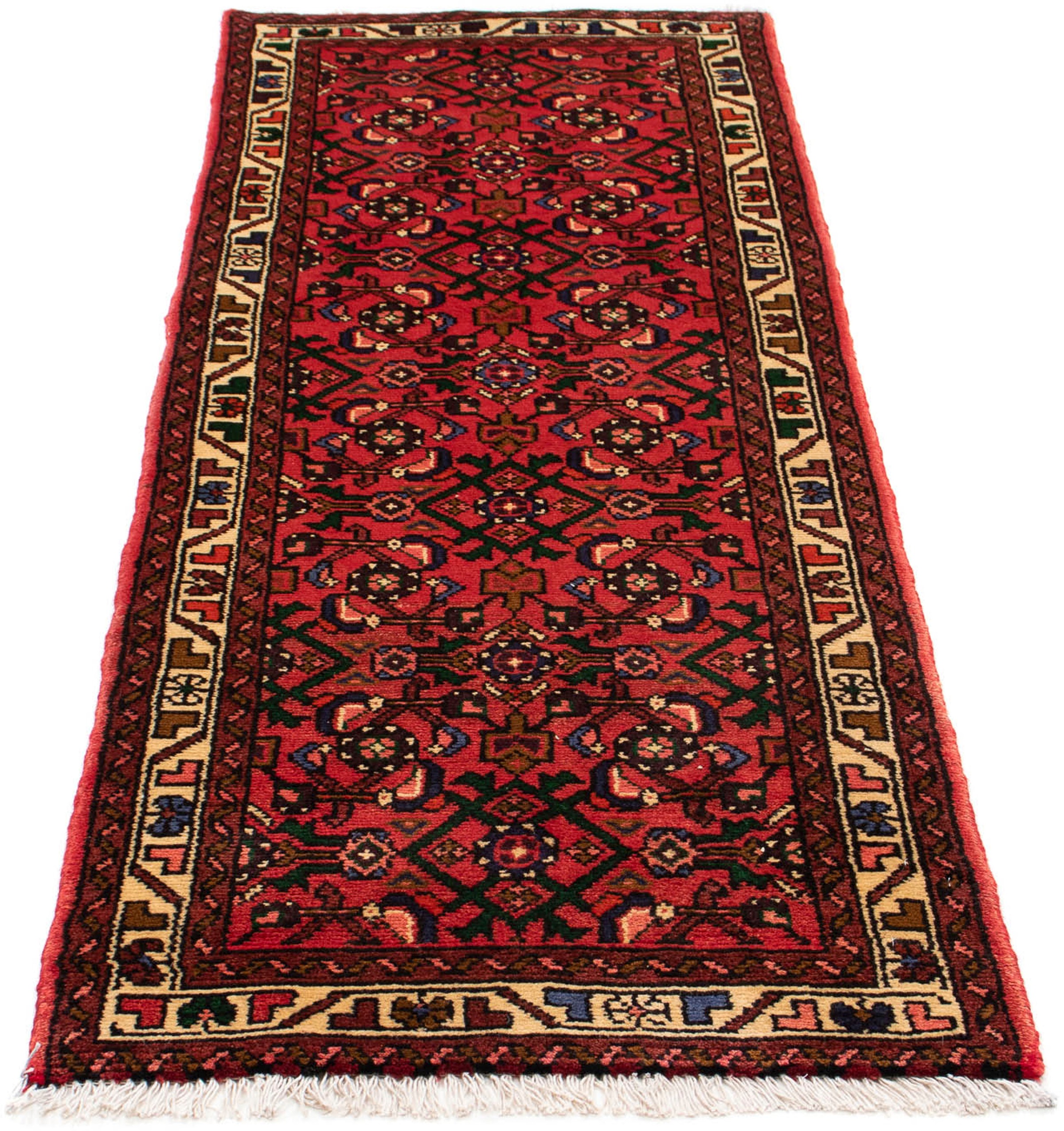 Image of morgenland Orientteppich »Perser - Nomadic - 195 x 68 cm - dunkelrot«, rechteckig, 10 mm Höhe, Wohnzimmer, Handgeknüpft, Einzelstück mit Zertifikat bei Ackermann Versand Schweiz