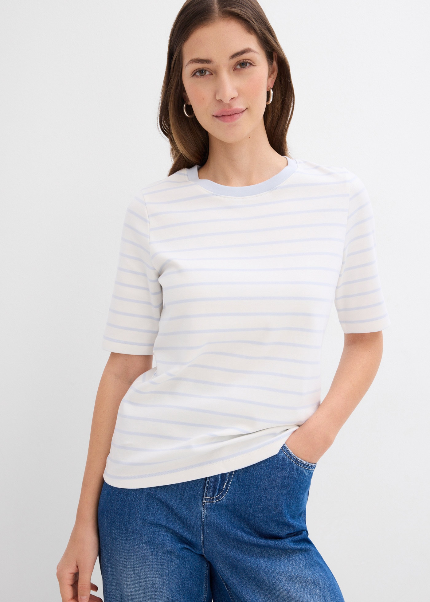 Image of bonprix T-Shirt Halbarm, aus reiner Baumwolle