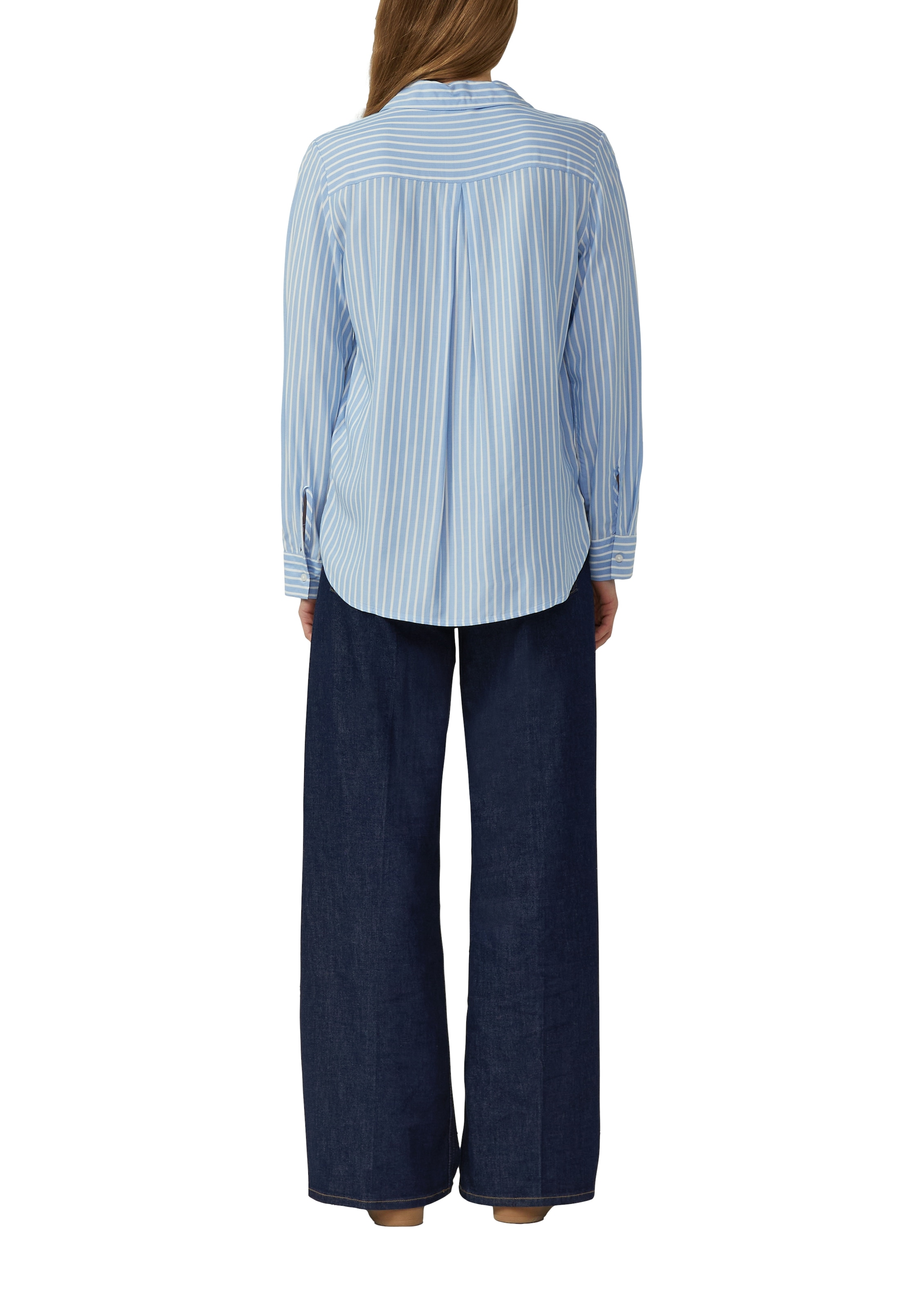 s.Oliver Blouse à manches longues im Streifen-Design und aus Viskose