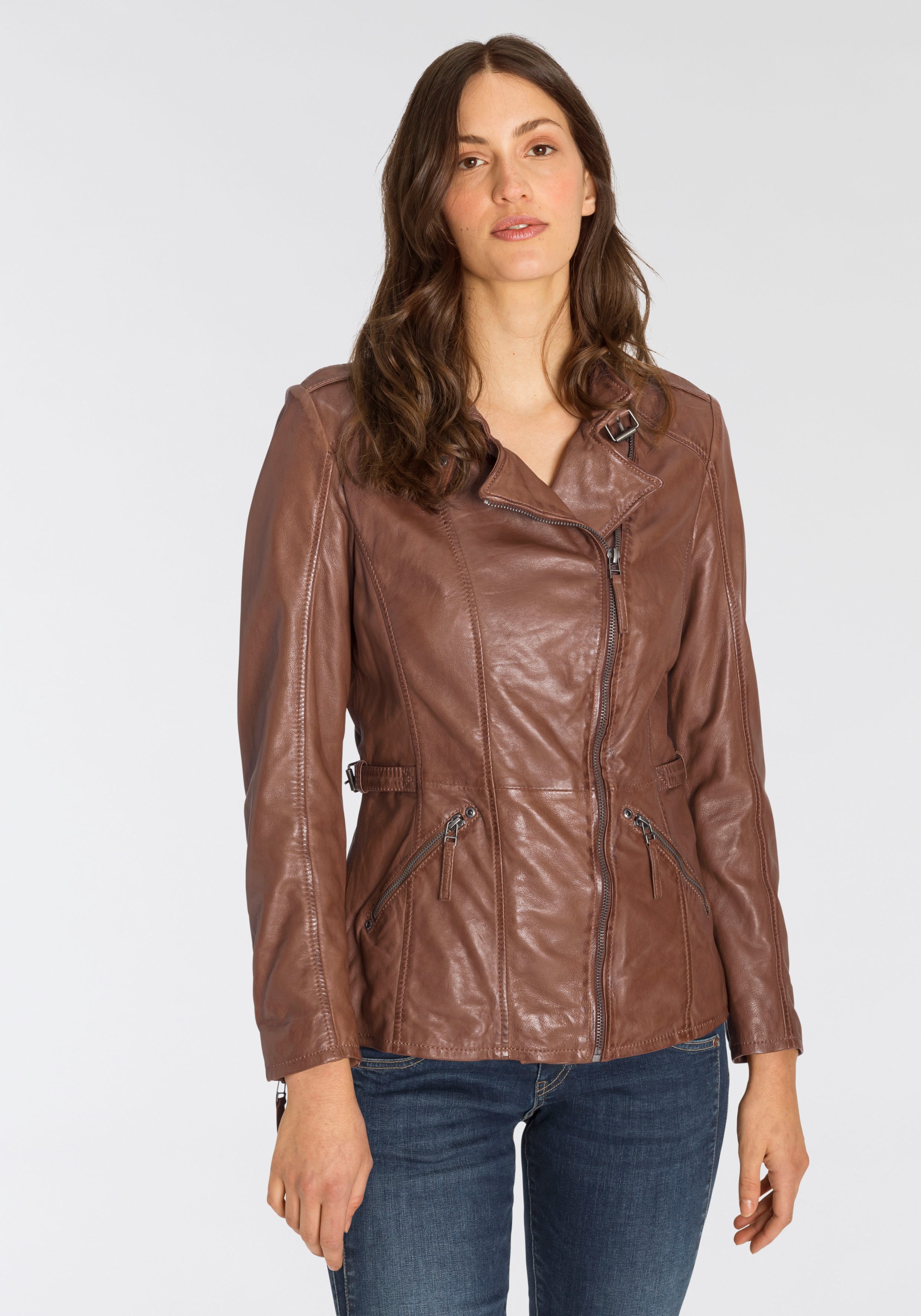 Image of Gipsy Lederjacke »BEEKE2«, mit aufwendigen Biker-Details bei Ackermann Versand Schweiz