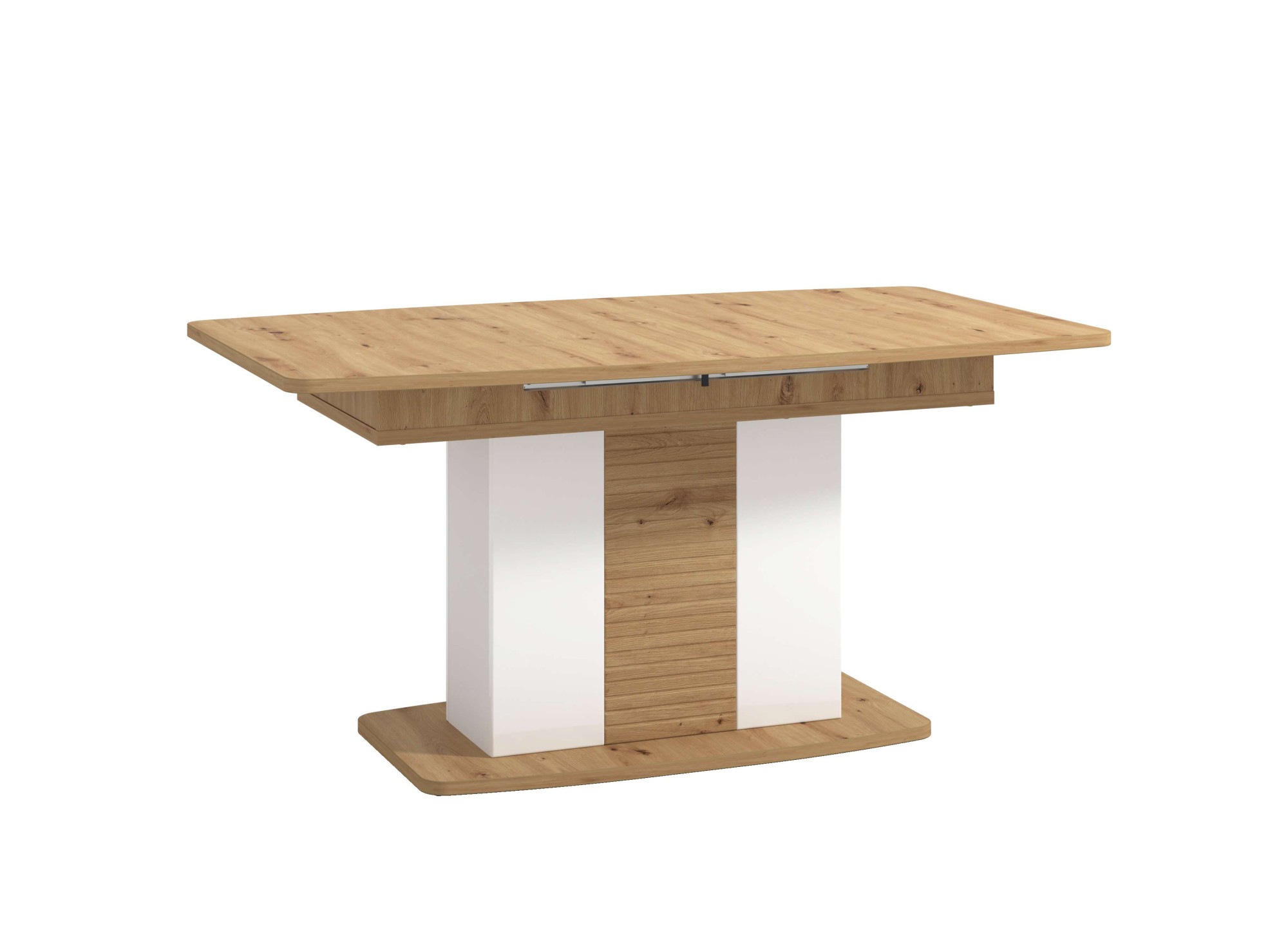 INOSIGN Esstisch »Bretagna 160 cm, modernes Design, Verlängerbar durch Einlegeplatte«, max. Breite 200 cm, Farbkombination aus Artisan-Eiche und Weiss