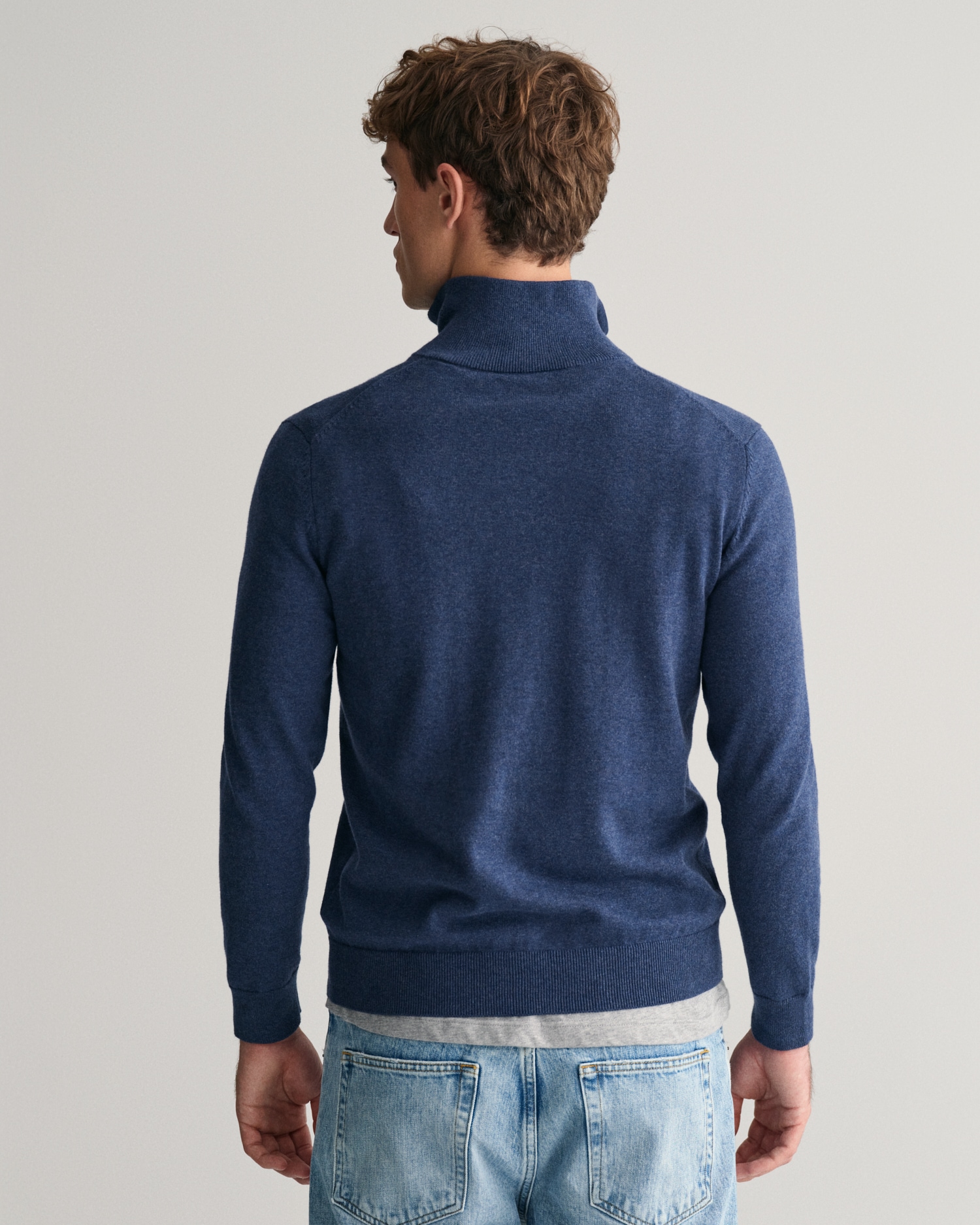 Gant Troyer »CLASSIC COTTON HALF ZIP« mit gerippten Details