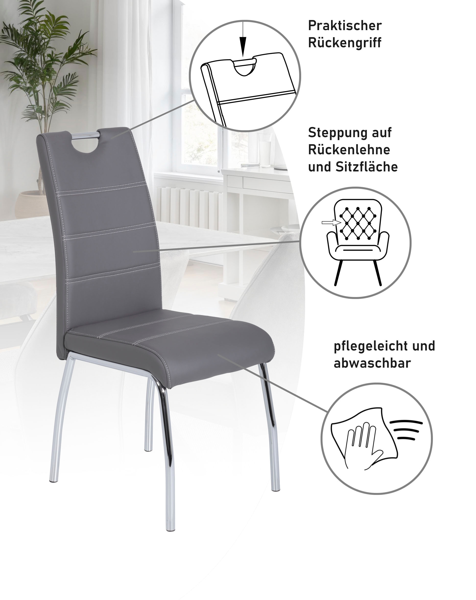 HELA Chaise »Susi« (Set) 2 cuis2 oder 4 Stück, mit Griff