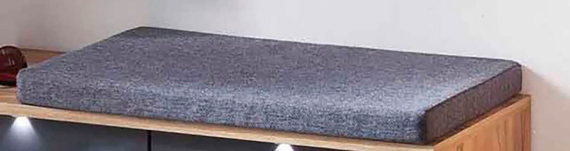 Home affaire Bankauflage »Avena« graues Sitzkissen, 49 x 32 cm, eckig ,Bezug: 100 % Polypropylen