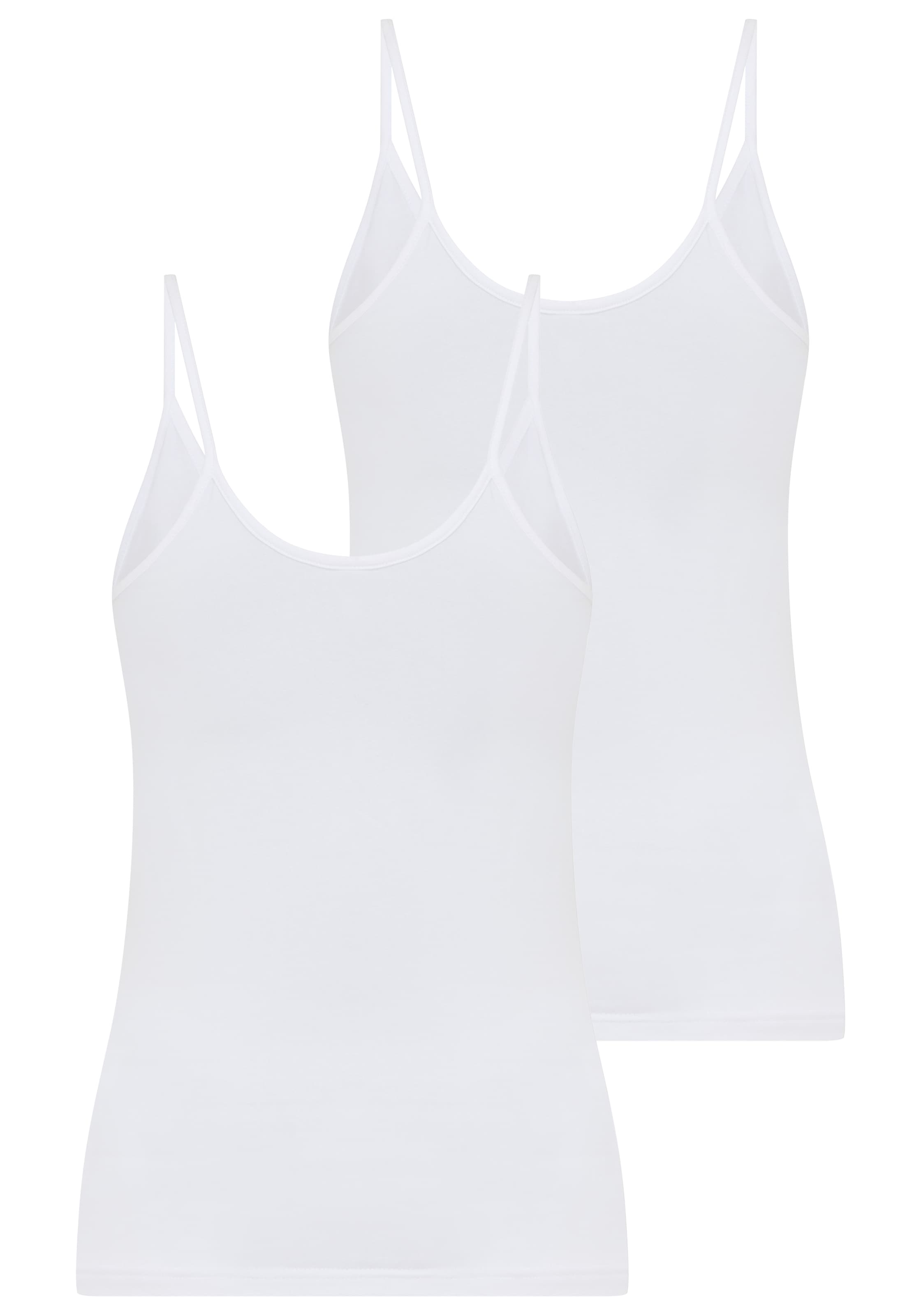YSABEL MORA Spaghettitop 2er Pack,  Baumwollmix, elastisch, atmungsaktiv, weich