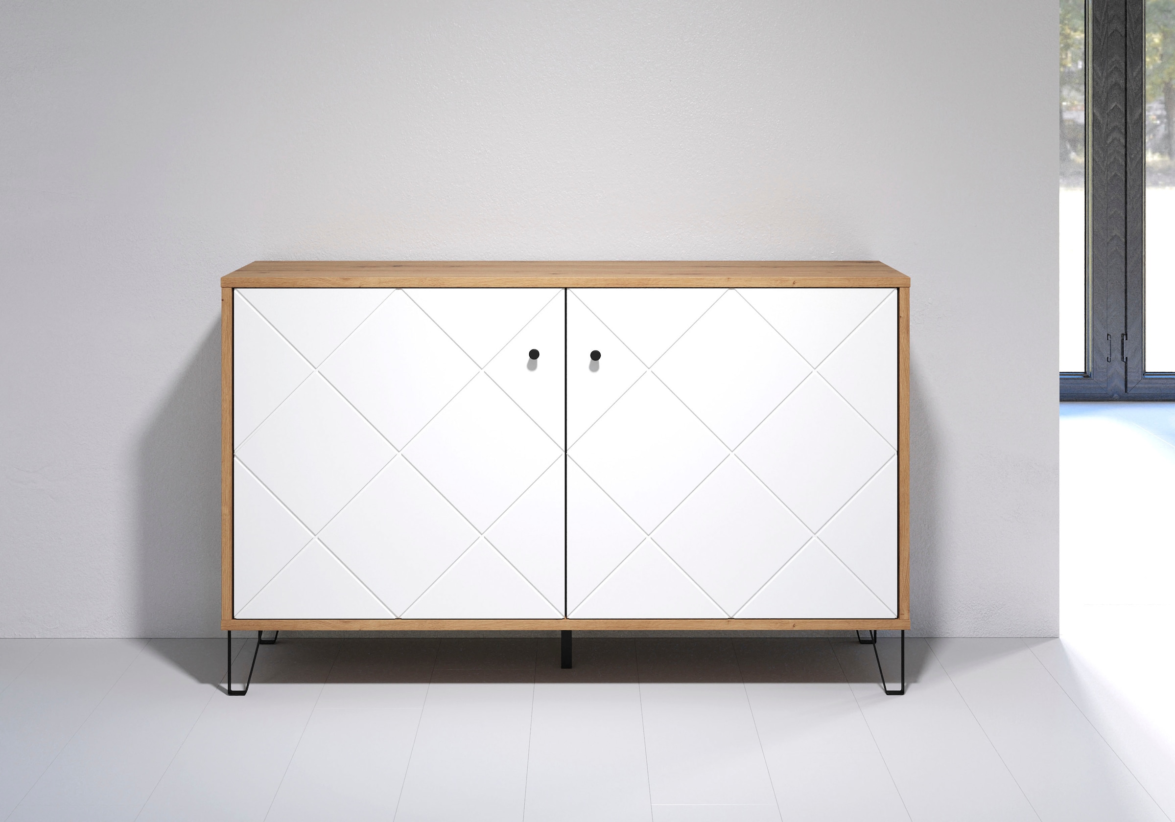 Home affaire Buffet »Tarragona« Sideboard mit 2 Türen & Soft-Close - (B/T/H) 123/40/76 cm