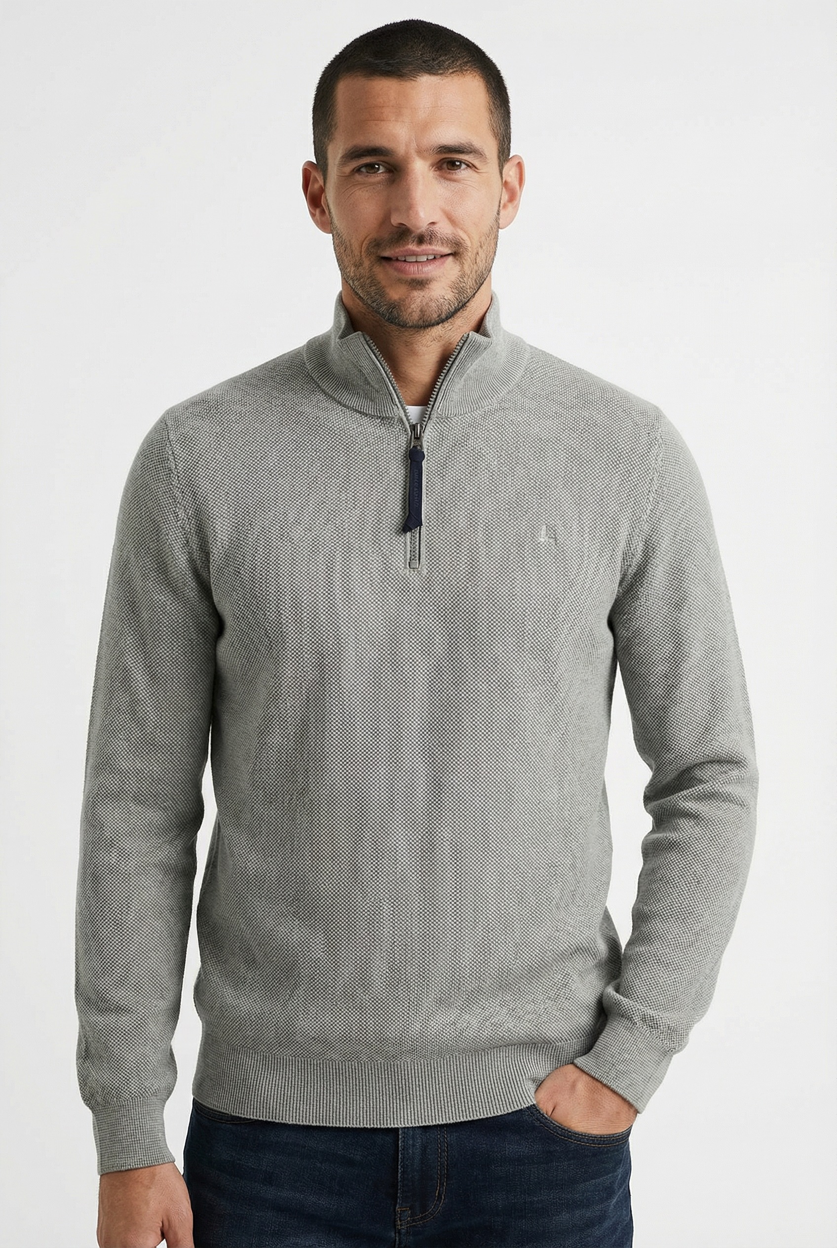 Image of LERROS Troyer mit Logo-Stickerei