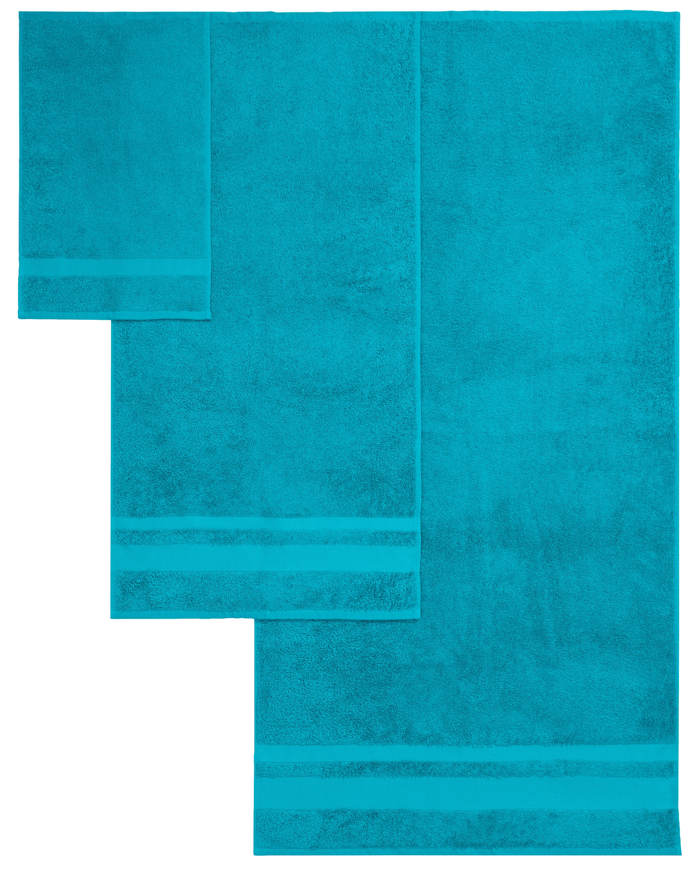 GOODproduct Set de serviettes »Vanessa, 10-tlg Handtuch-Set, weich, in Standard- und Premium-Qualität« Ensemble 10 pièces Frottee en feutre 100% Baumwolle, Duschtücher, Handtücher, Gästetücher, mit Bordüre