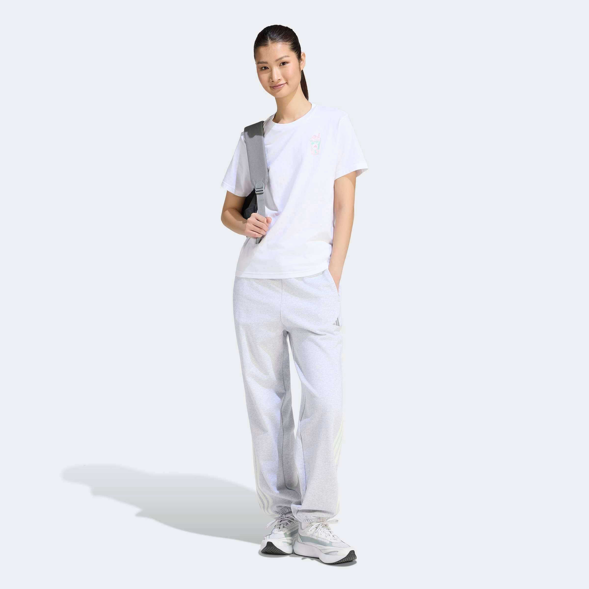 Image of adidas Sportswear Sporthose "ADIDAS KIT 3-STREIFEN, LOCKER GESCHNITTEN, BÜNDCHEN" Schwere Premium-Qualität, robuste Stoffstruktur