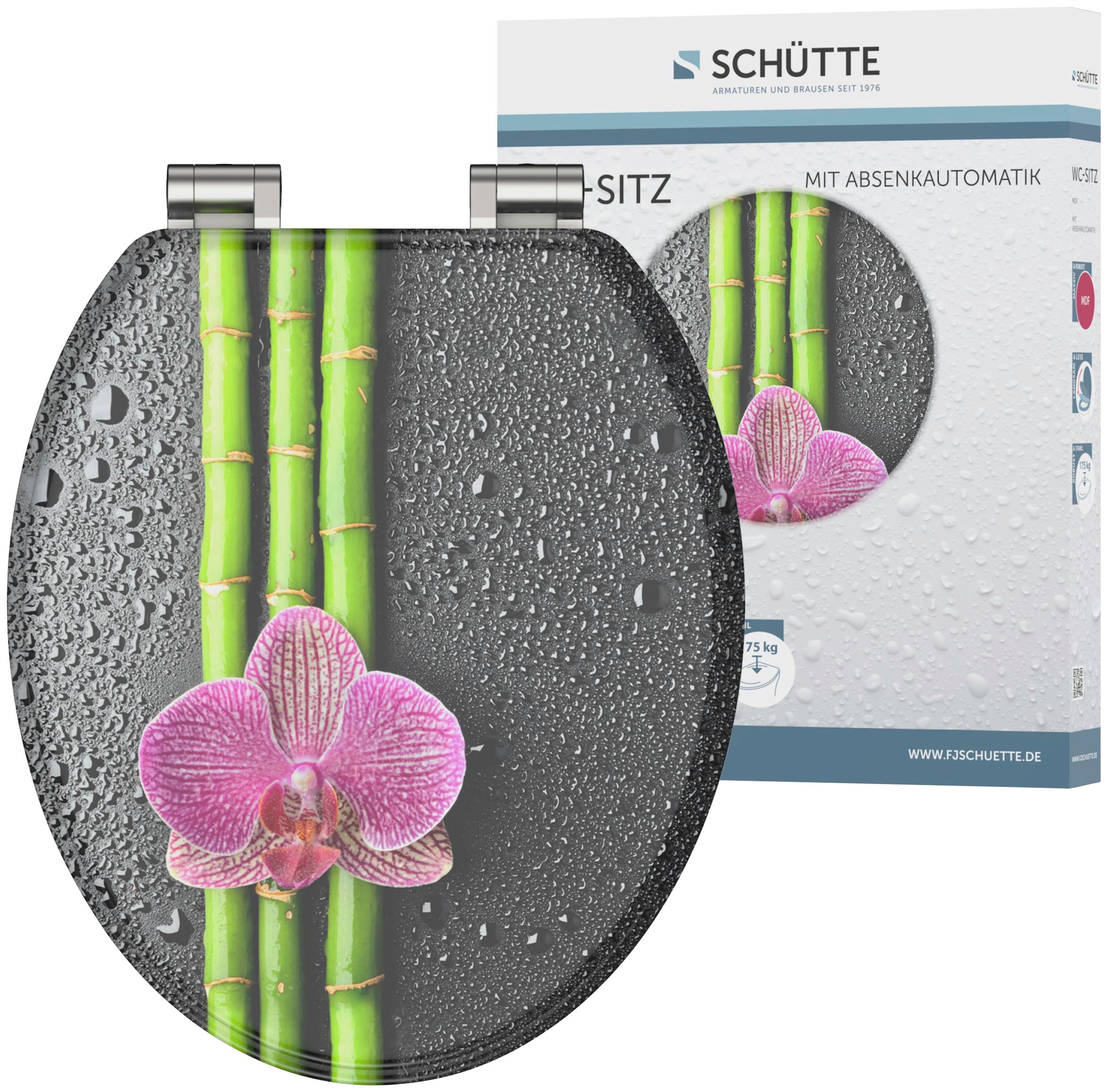 Image of Schütte WC-Sitz "Asia" mit Absenkautomatik und Holzkern, MDF