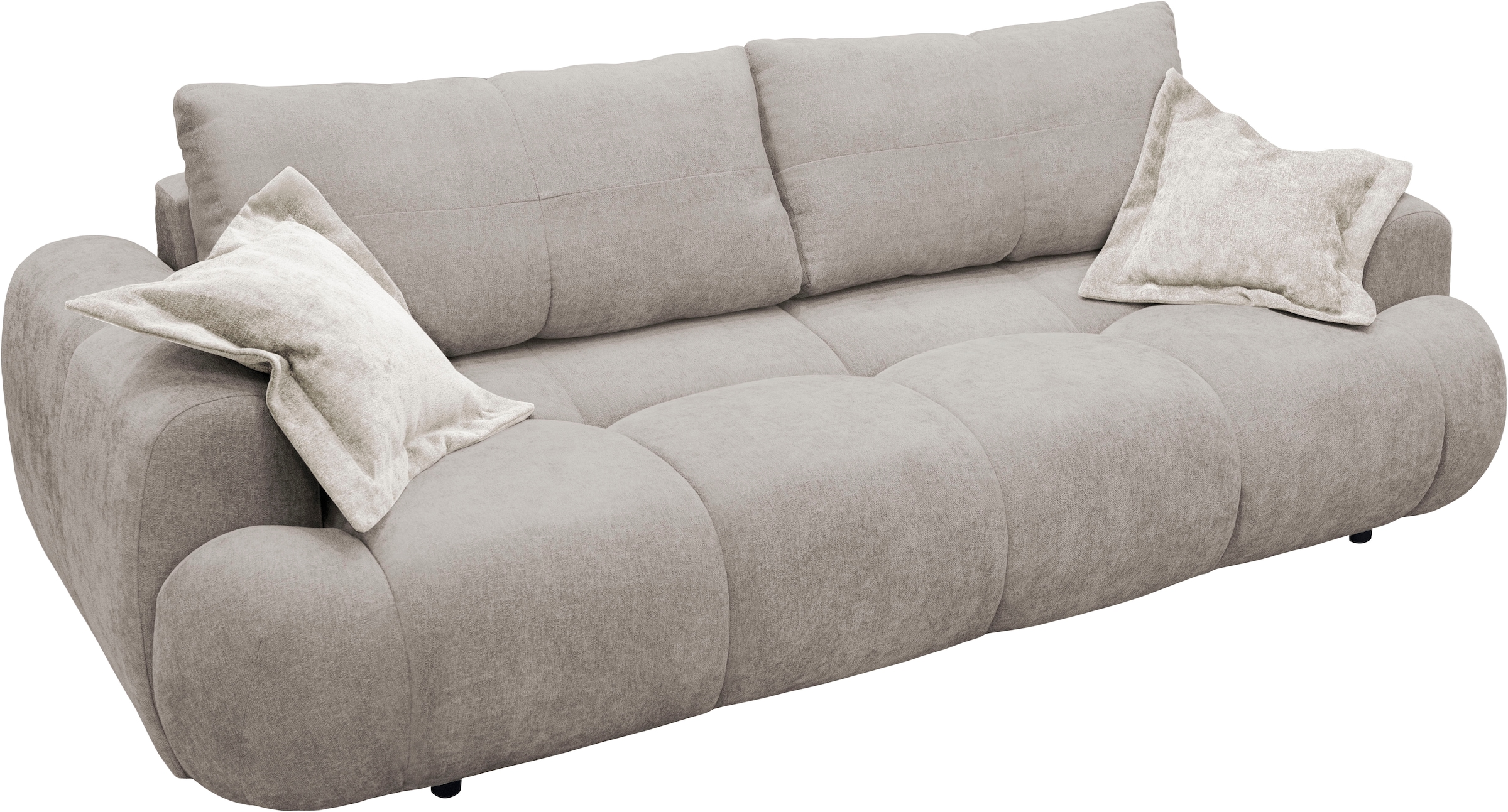 exxpo - sofa fashion 3-places »Alessano, 254 cm breit, modern & gemütlich« Verlässliche Qualität, inkl.Bettfunktion, Bettkasten, 2x Plaidskissen