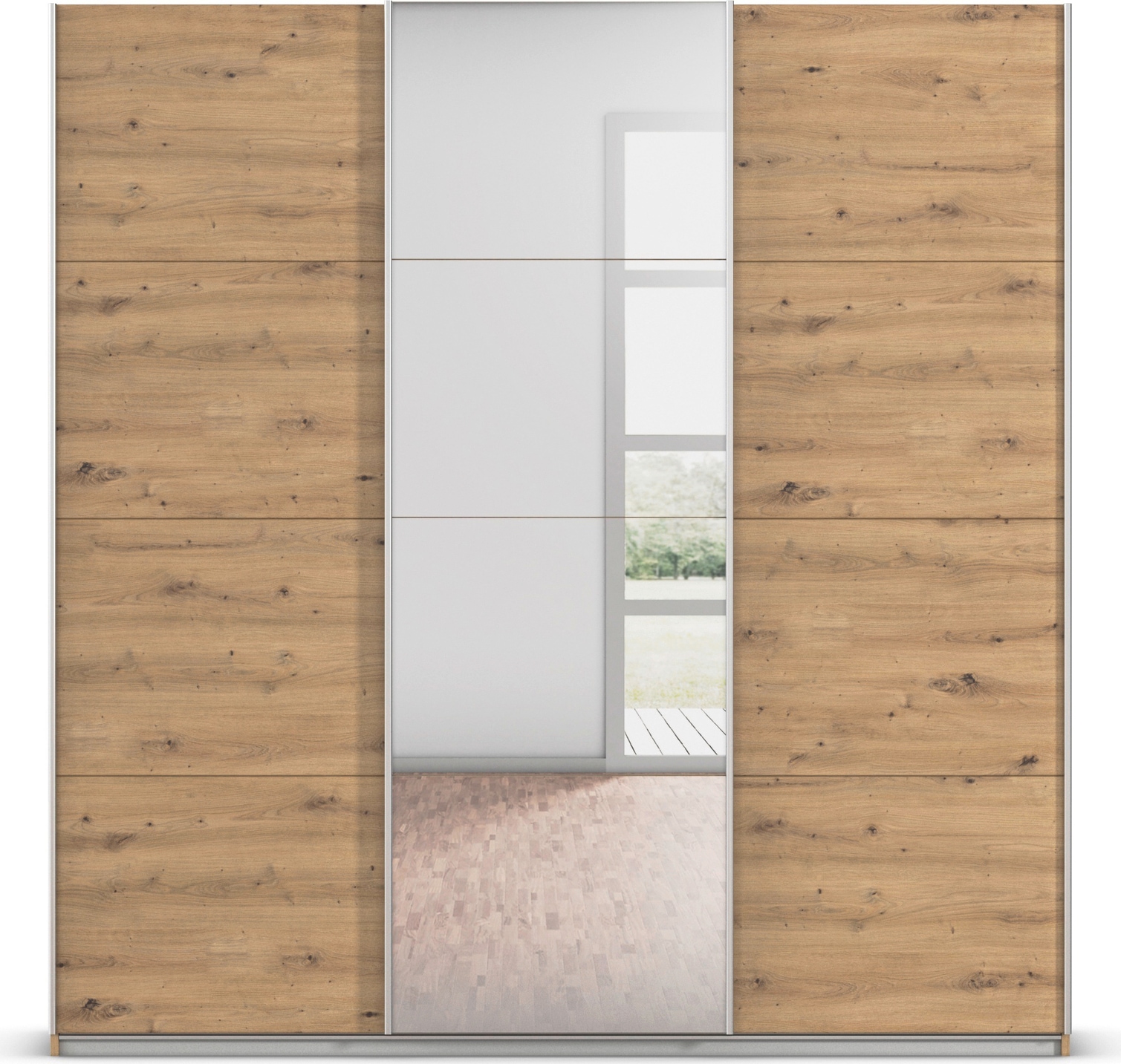 GOODproduct Armoires à vêtements »Schrank Garderobe Ankleide Schlafzimmerschrank Mietswohnung AGORDO« aménagement intérieur top, en 4 largeurs et 2 hauteurs MADE IN GERMANY
