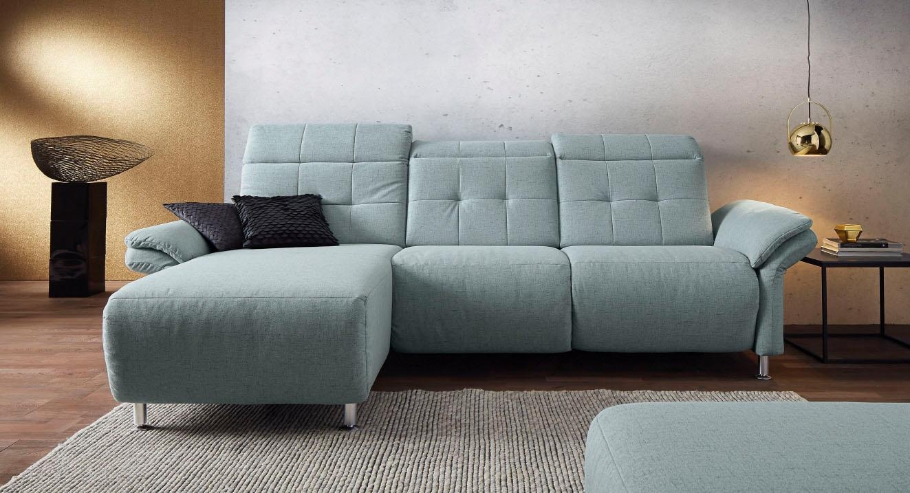 Places of Style Wohnlandschaft »Manhattan U-Form«, 2 Sitze mit elektrischer Relaxfunktion, verstellbare Armlehnen