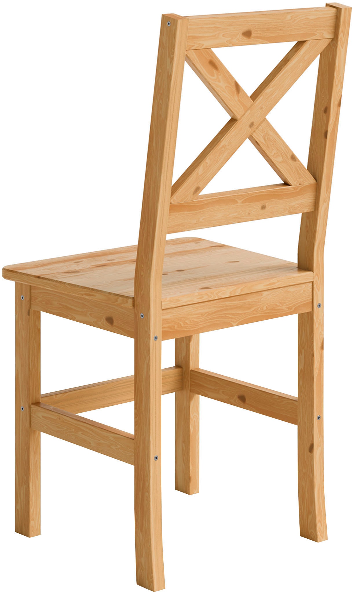 Home affaire 4-Fussstuhl »Malmö«, (Set), 4 St., Holzstuhl Kiefer Massivholz naturfarbig, erhältich als 2er und 4er-Set
