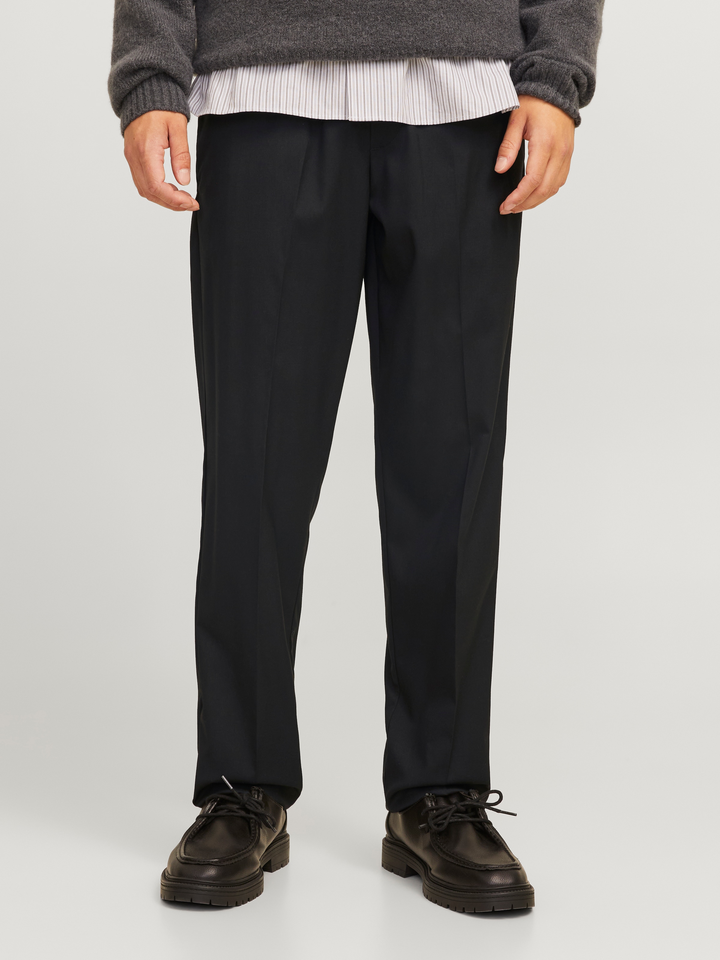 Image of Jack & Jones Stoffhose "JPSTKANE – Lässige Hose mit Bündchen, pflegeleicht und relaxed" meliert, modisch, relaxed fit, Web